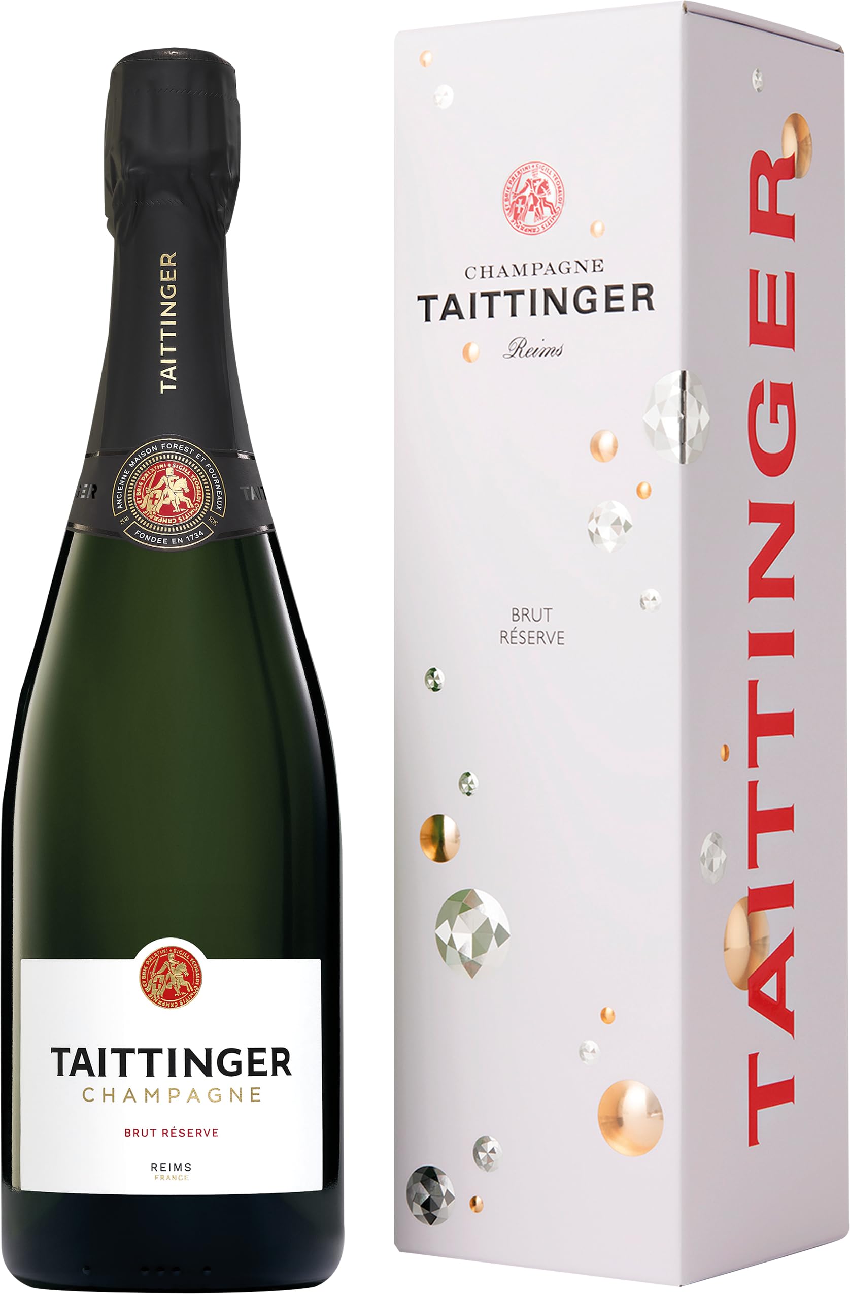 Taittinger Brut Reserve, Botella con pack regalo (1 x 0.75 l)