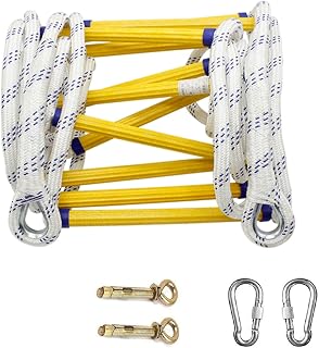 Fire Escape Ladder, Emergency Fire Ladder,Unique Safety Ladder with Anti-Slip Rungs,Portable Rope Ladder,3m,5m,8m,10m,12m,15m,18m,20m,25m (Size : 3m/9ft)