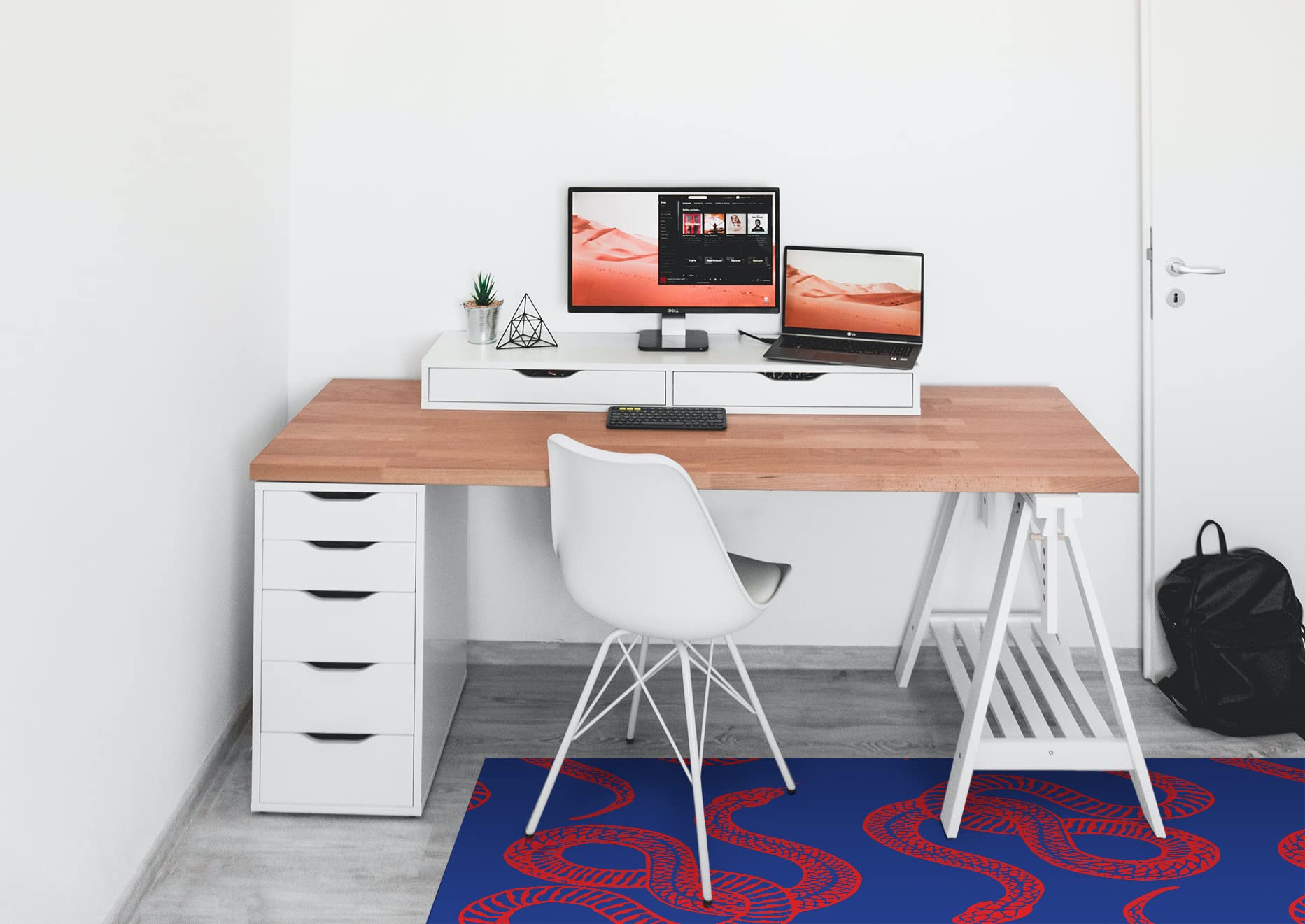 Tapis Vinyle du Sol Cuisine Salon - Différentes Tailles - (Serpents 60x120 cm)
