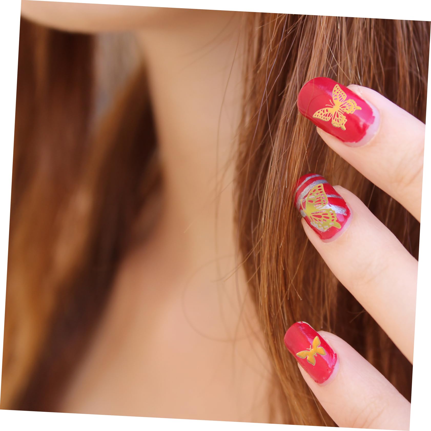 FRCOLOR 24fogli Farfalle Per Unghie Decorazioni Manicure Stile Random Adesivi Nail Art Per e Creativa Per Regali Amiche e