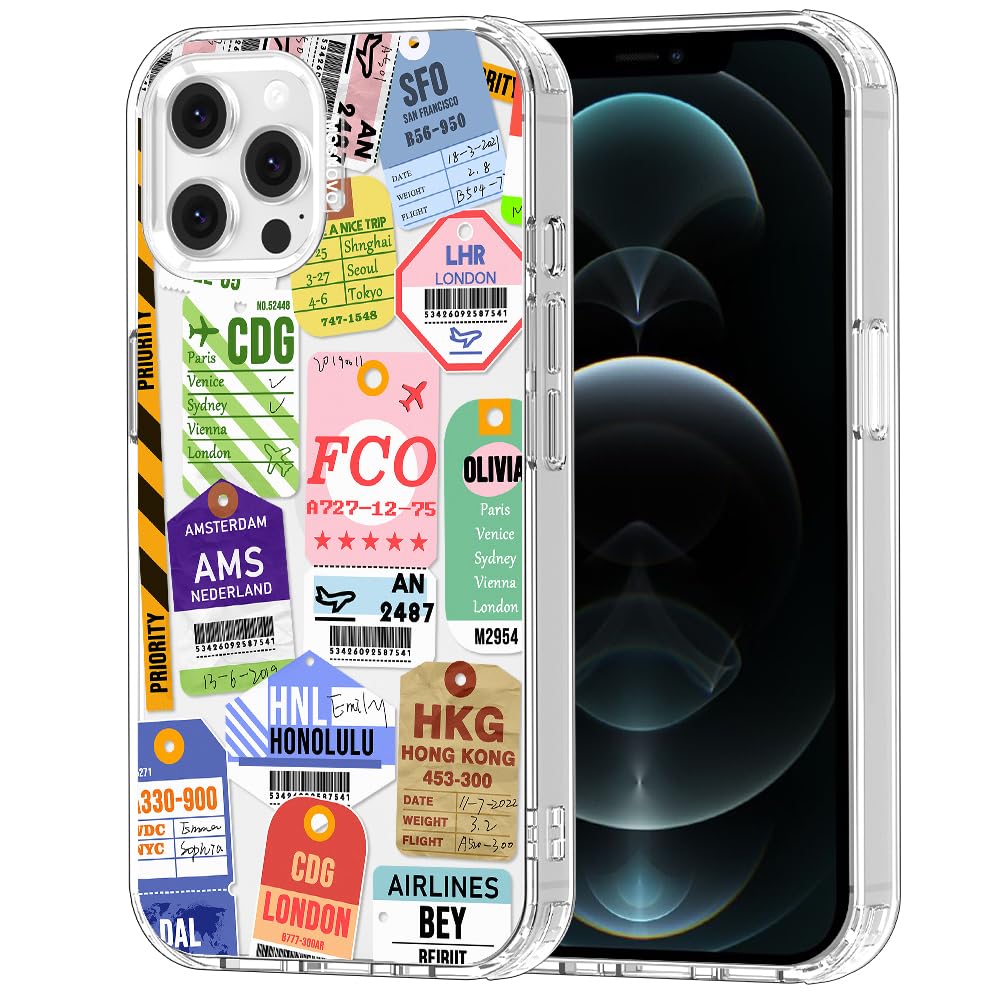 MOSNOVO Case for iPhone 12 & iPhone 12 Pro, [Buffertech 6.6ft Military-Grade Drop Protection] [Anti Peel Off Tech] Clear TPU Bumper Phone Case Cover