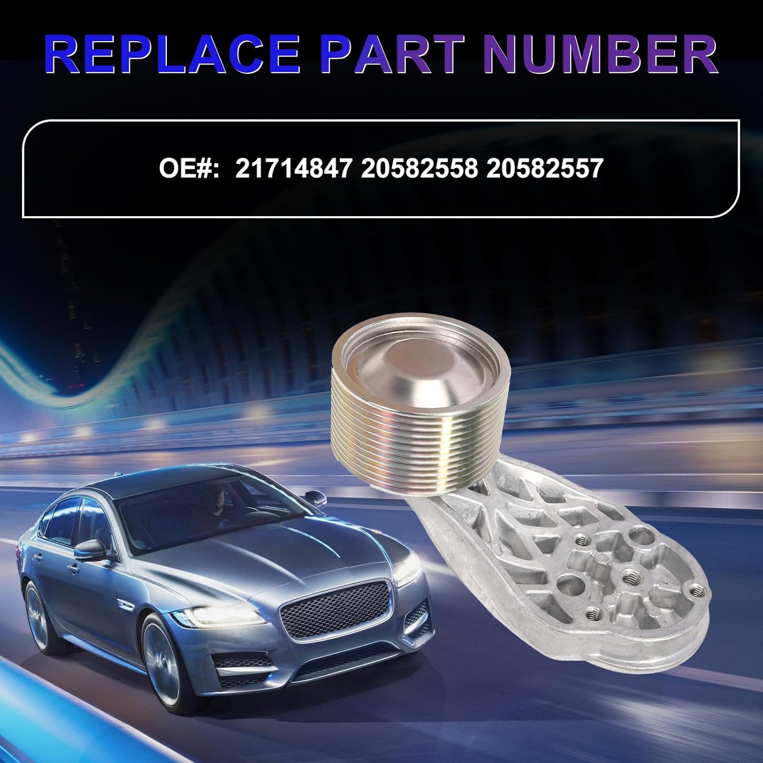 21714847 12 Grooves Fan Tensioner Set Fits for Volvo D13 Truck Engine Replace OE 21714847 20582558 20582557