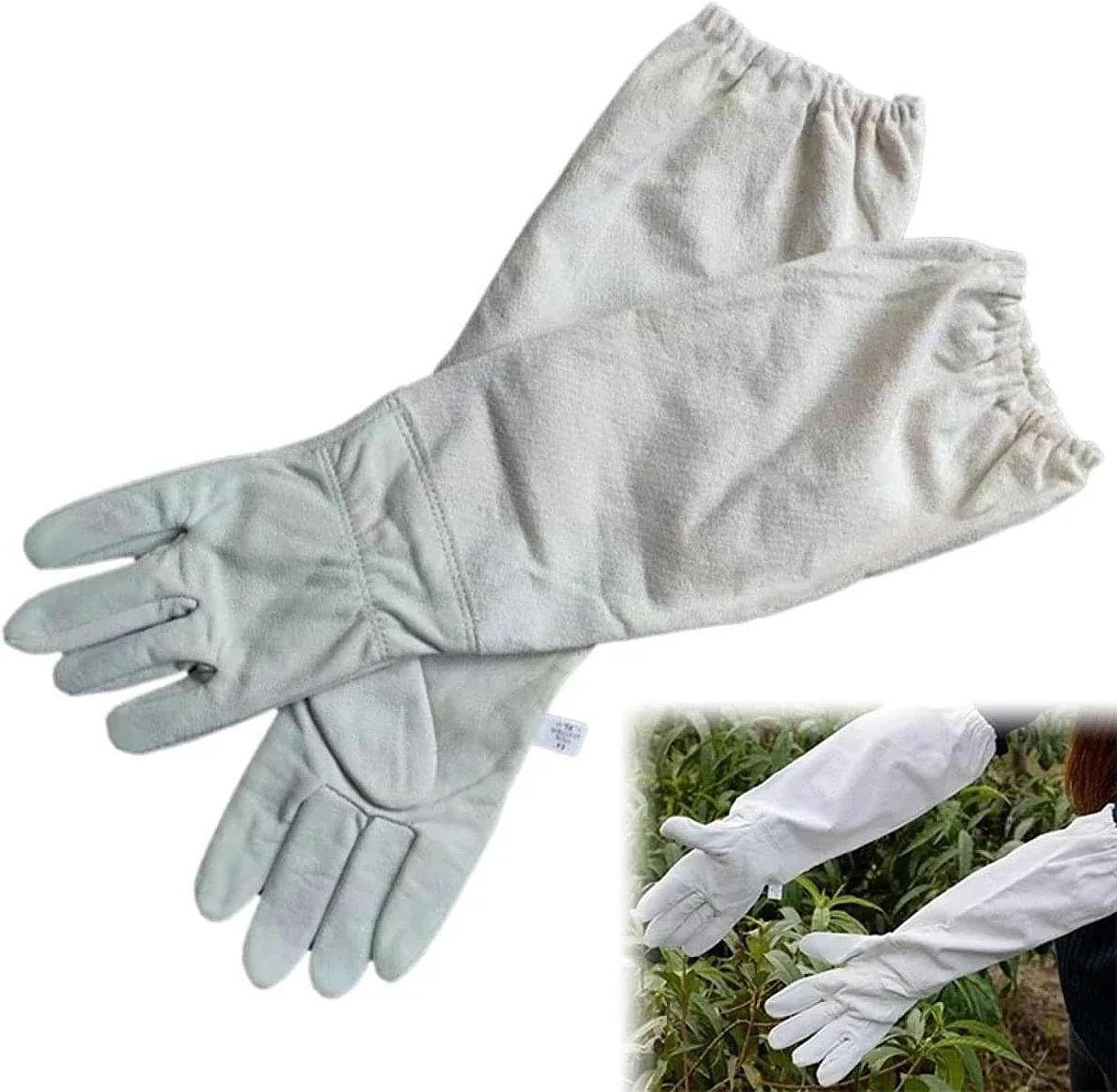 Beekeeping Gloves 1 Pair Canvas with Elastic Cuffs Beekeeper Anti Bee Gloves|Tools|Safety & Protective Gear|Gloves & Pads