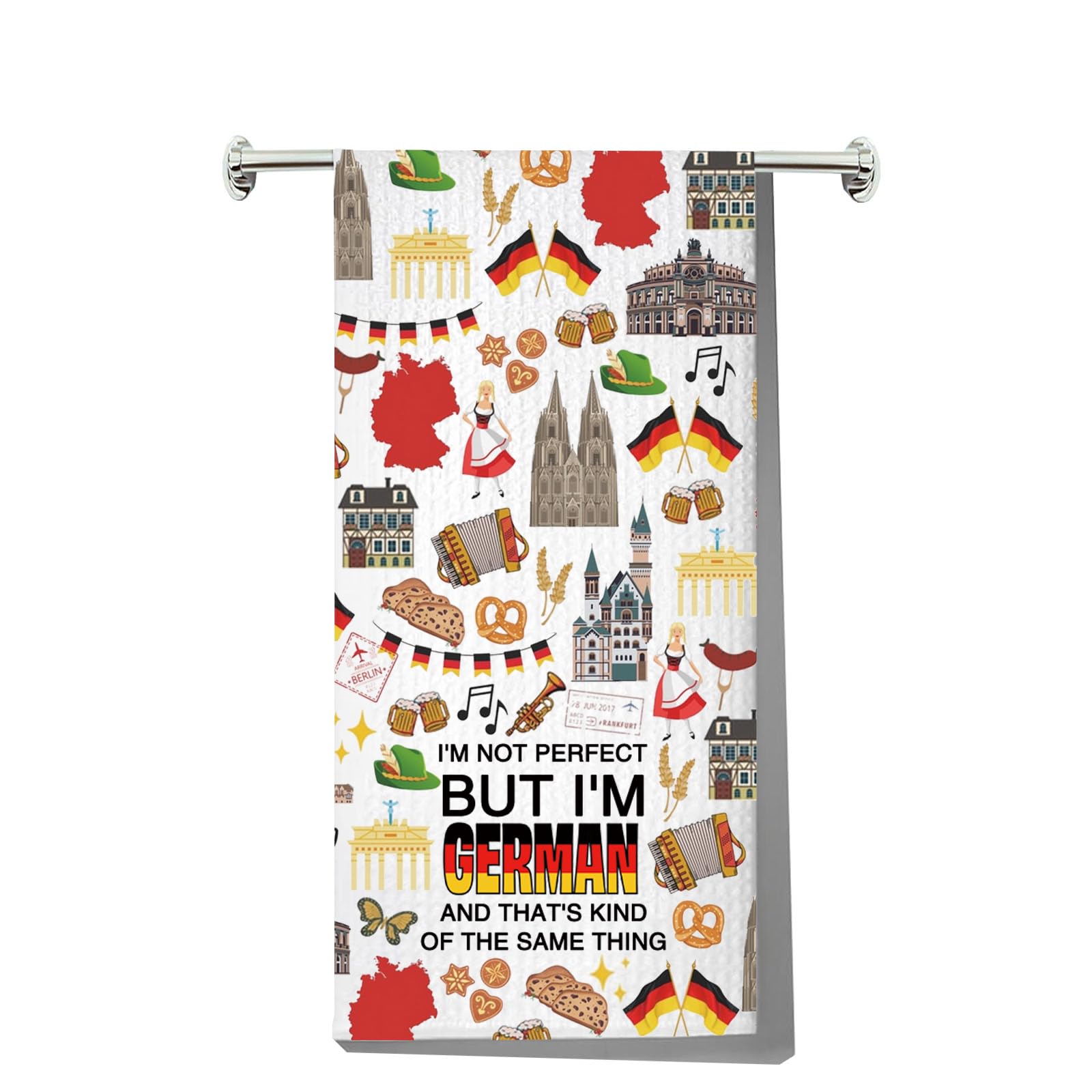 Cadeau de pendaison de crémaillère allemande serviette de cuisine MYSOMY
