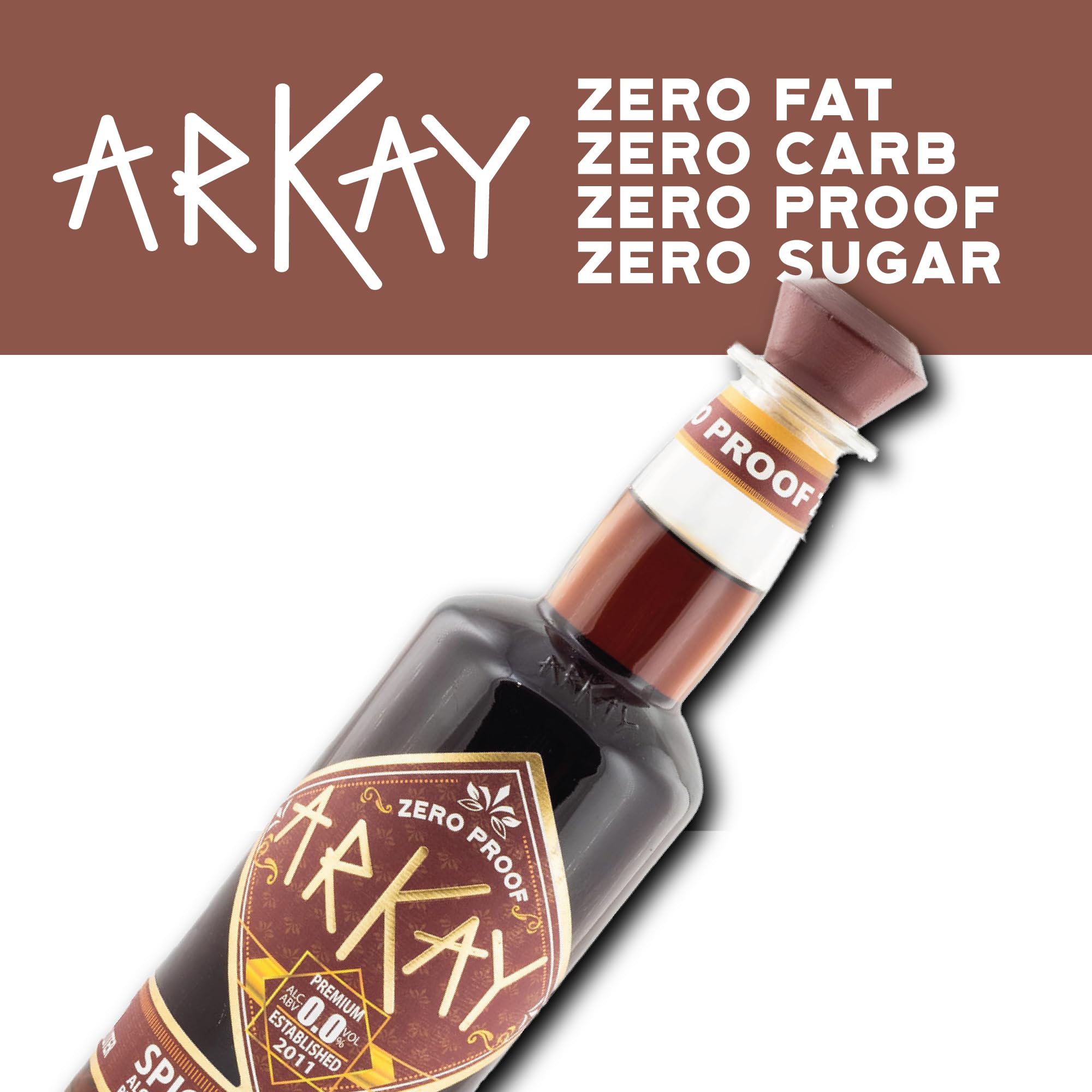 Amazon.com: ARKAY | Zero Proof Spiced Rum | Premium Non-Alcoholic