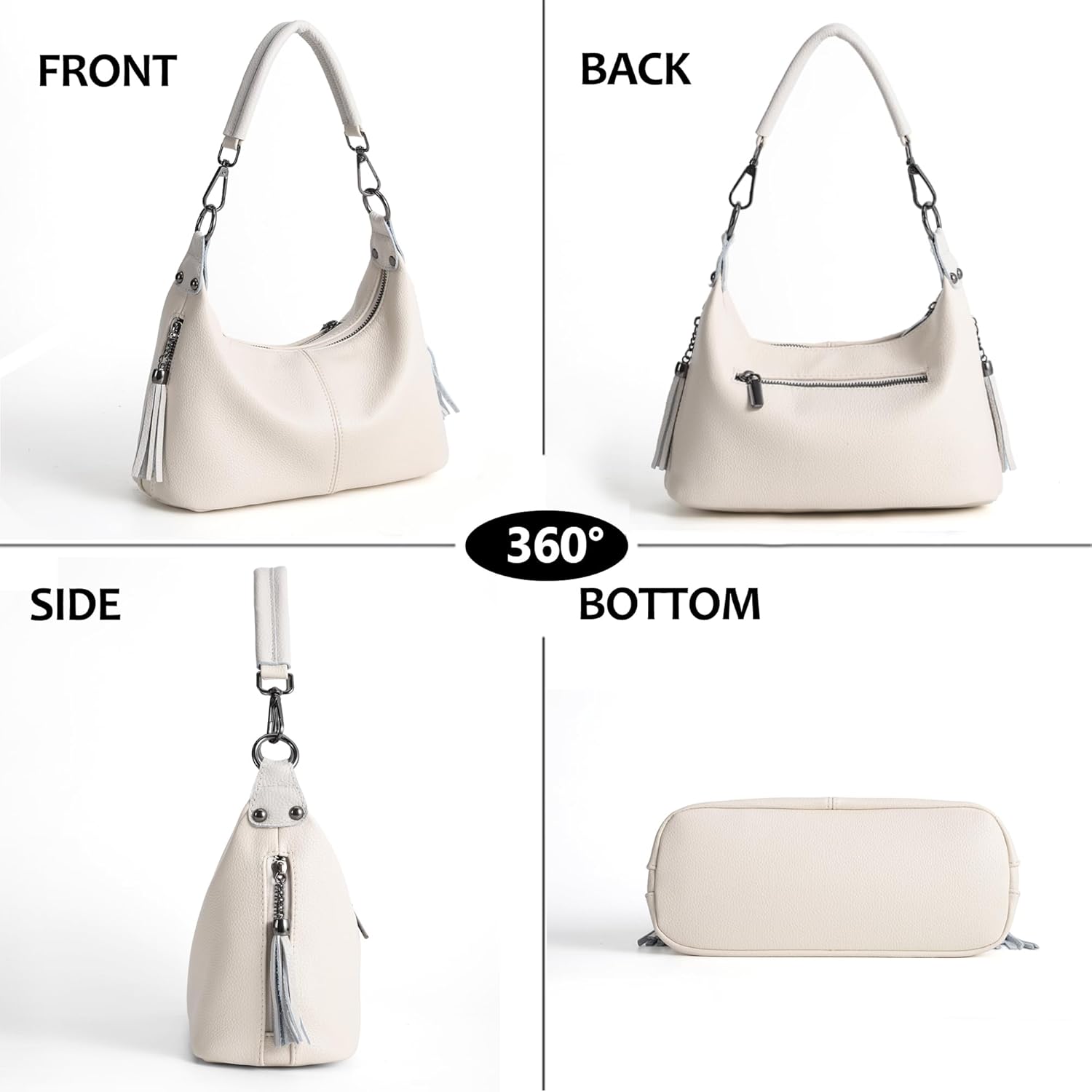 VODIU Small Hobo Purses for Women Shoulder Bag Top Handle Crossbody Bags for Women Trendy Tote Handbags with Strap | Small, Top Handle, Trendy, with Strap - Image 4