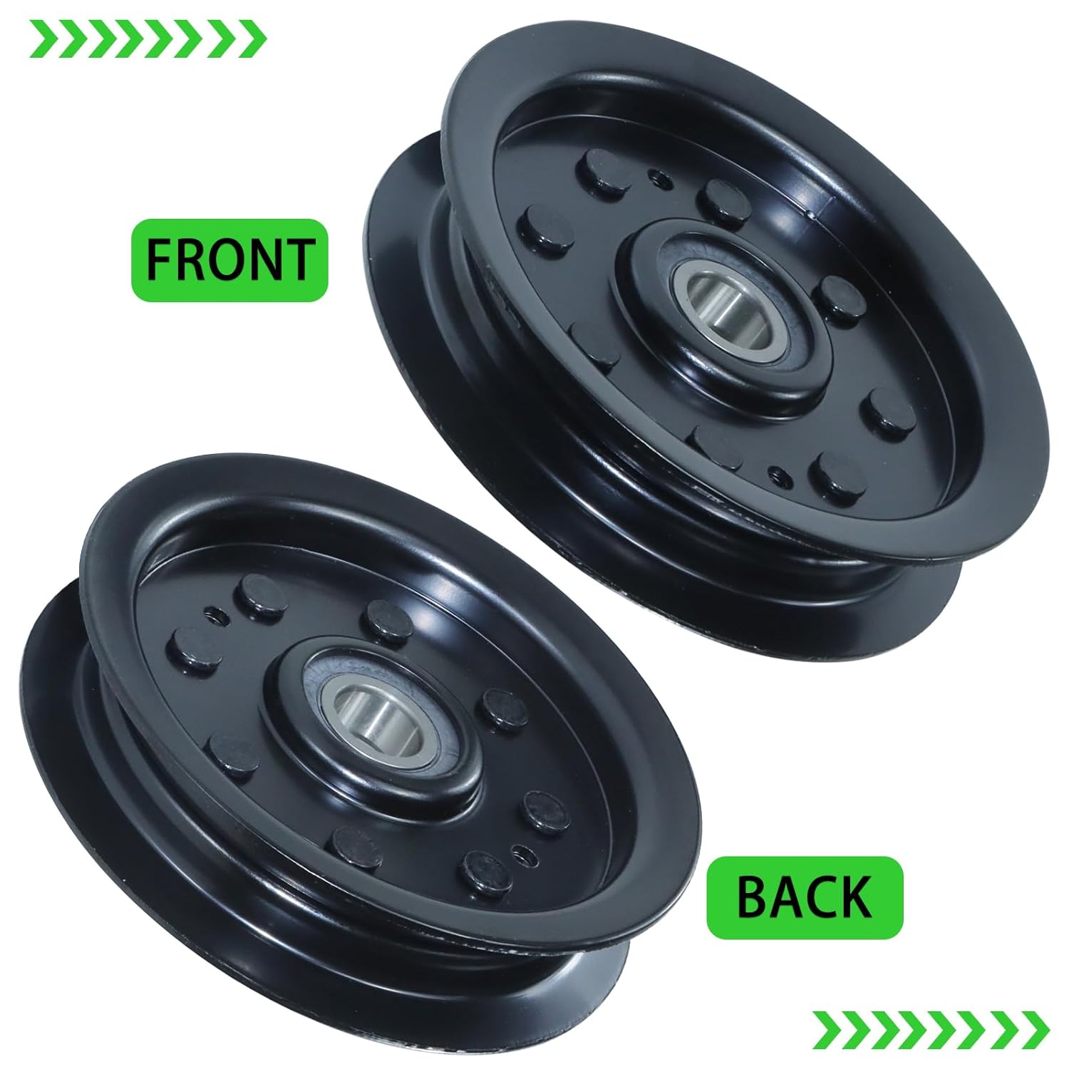 2 Pack 132-4718 Pulley Replaces Toro eXmark 1-603843 Flat Idler Pulley 116-3626, 132-7543, E603843 for Toro Z147, Z153, Z149, Z150, X4850, X5450, XS5450, XS4850, ZX5400, ZX4800, ZX4820 Decks
