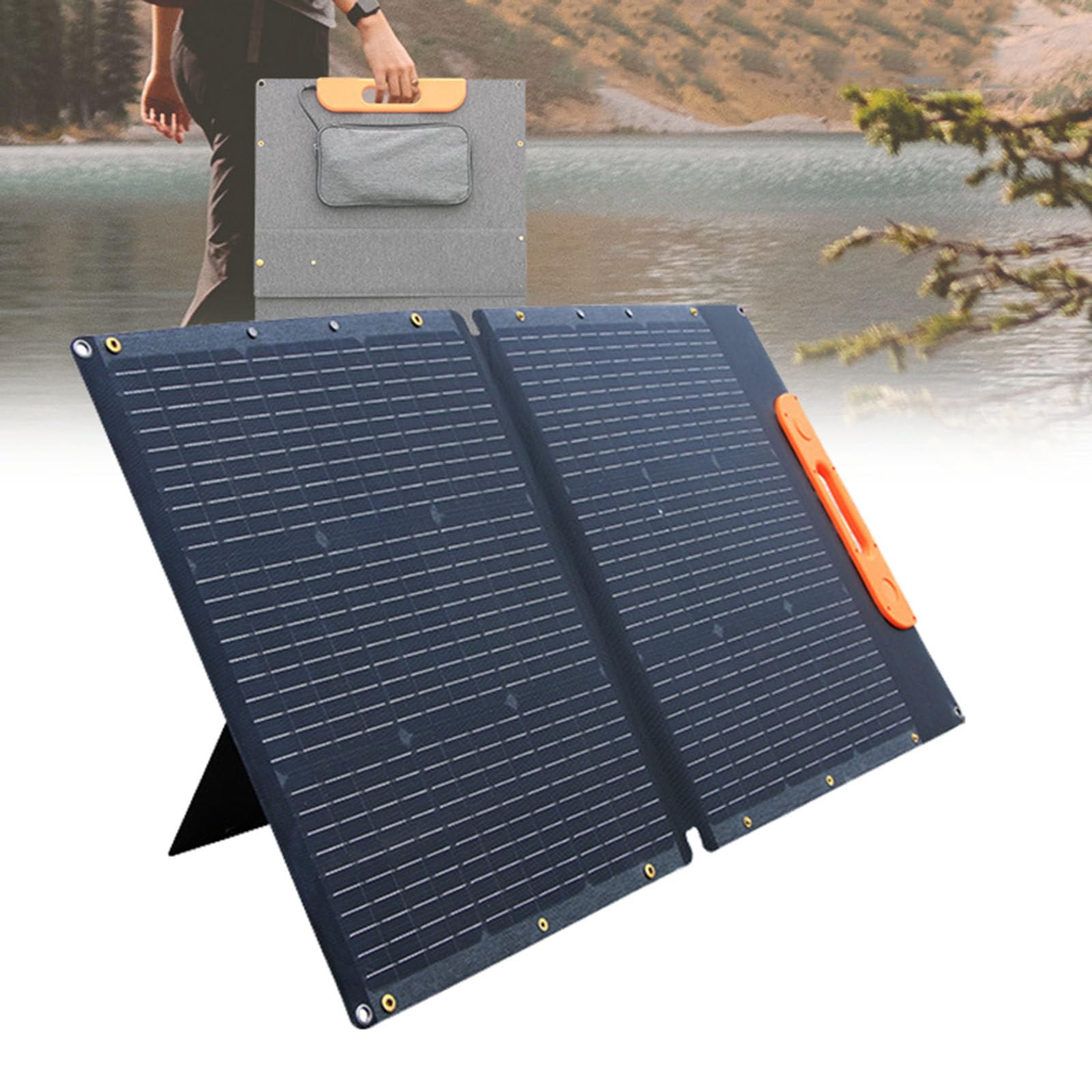 Sac solaire pliable 120 W, panneau solaire portable extérieur, pour chargement de batterie 19,44 V, caravane, camping-car, bateau, camping-car, interface de liaison photovoltaïque Mc4