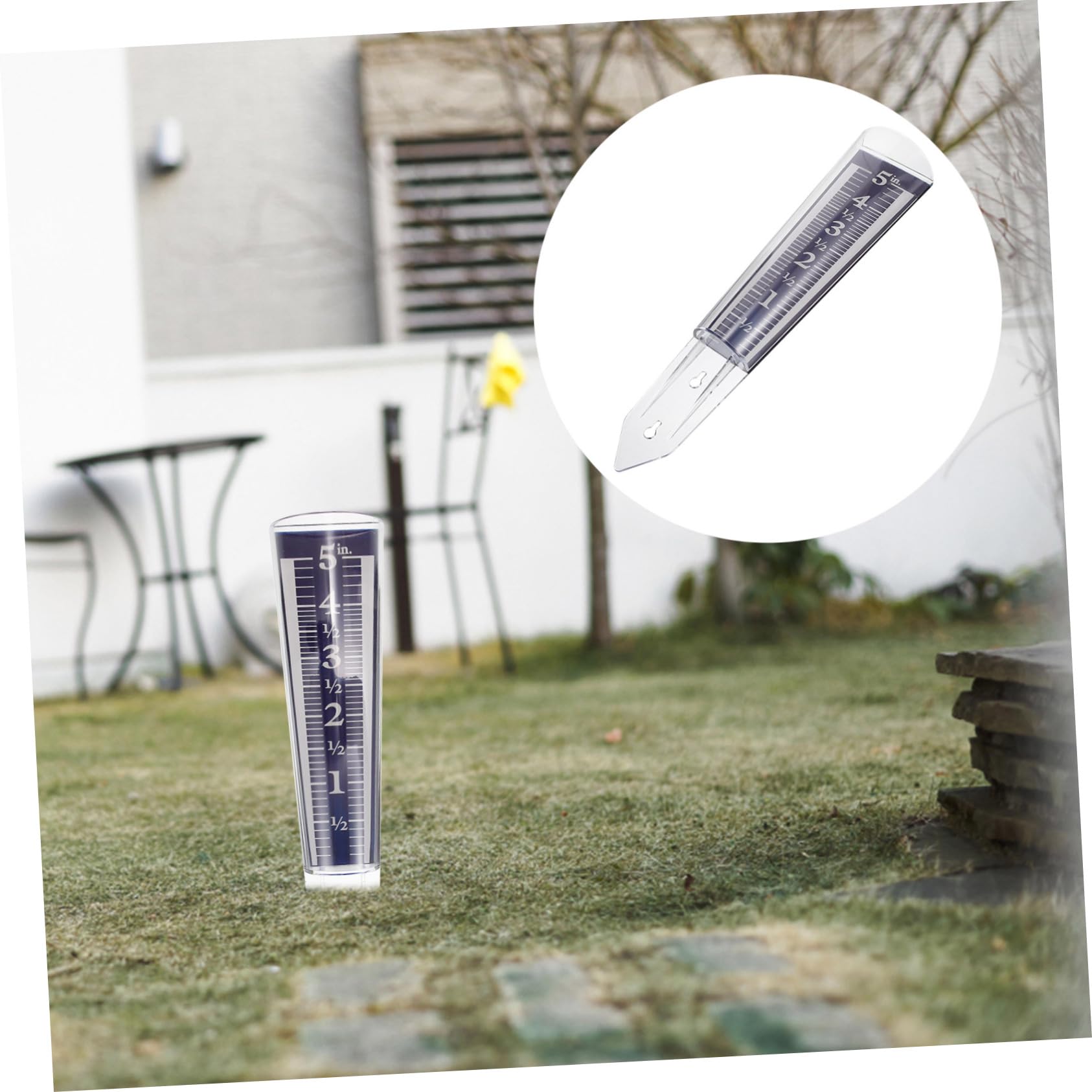 Milisten 5stücke Transparentes Regenmesser Garten Präziser Niederschlagsmesser Mit Erdspieß Wetterfest Und Einfach Abzulesen Schlankes Design Für Genaue Messungen
