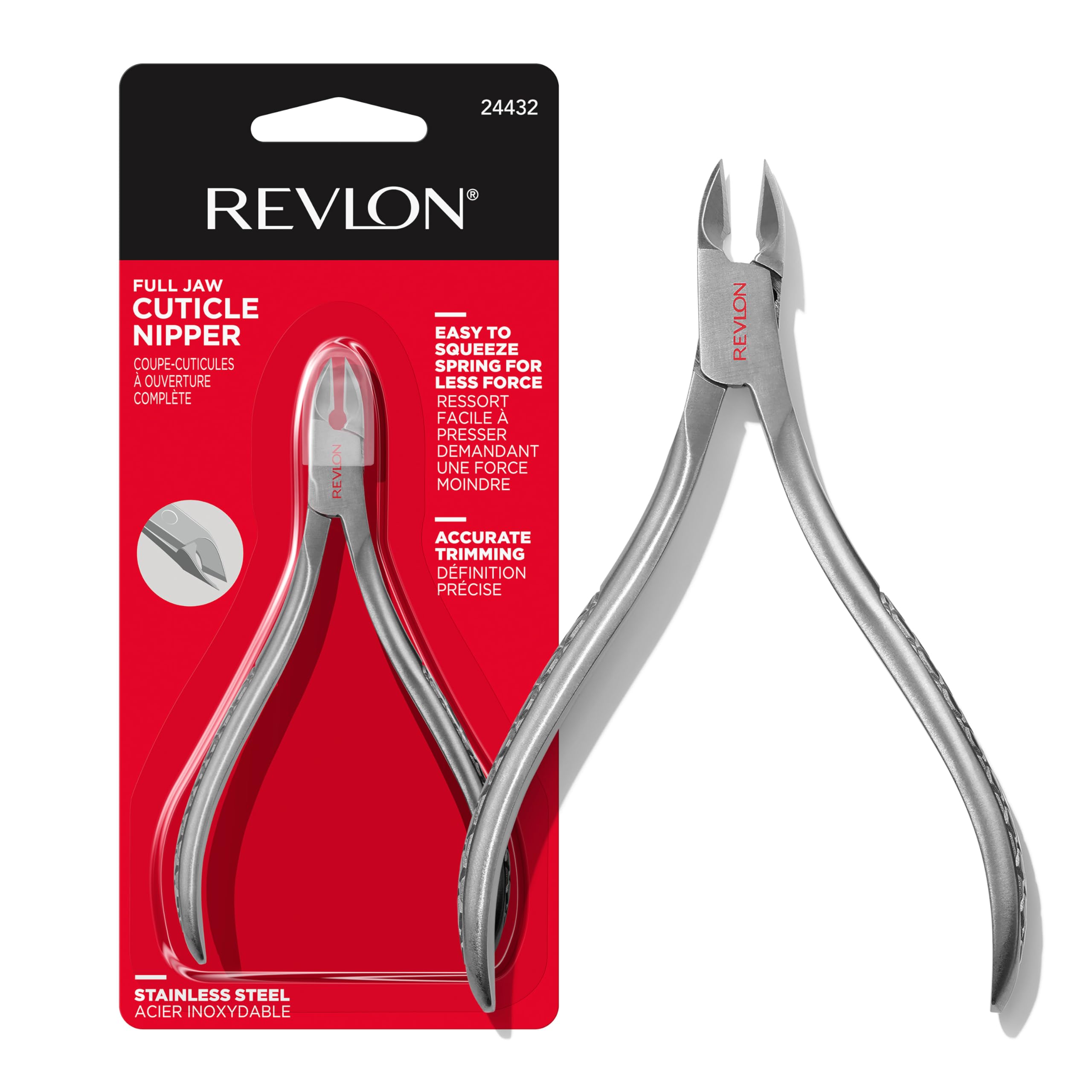 Coupe-cuticules Revlon pince à cuticules précise pour manucure des ongles