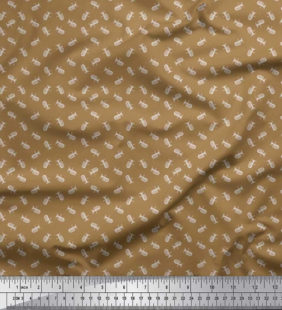 Soimoi Japan Crepe Satin Fabric Tuba Shirting Decor Fabric Printed metre 42 Inch Wide — image 1