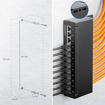 【SAINTMICHAEL】6PANEL LACERATING Patch panel 8-portów Keystone | Patch panele w NAPAD.PL