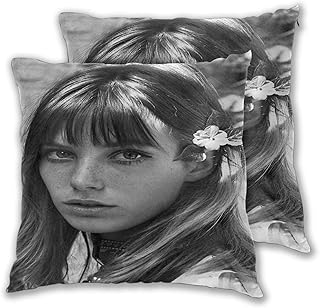 maichengxuan Jane Birkin - Juego de 2 fundas de almohada de poliéster transpirable, funda de cojín para el hogar, dormitorio, sala de estar, coche, 55,88 x 55,88 cm
