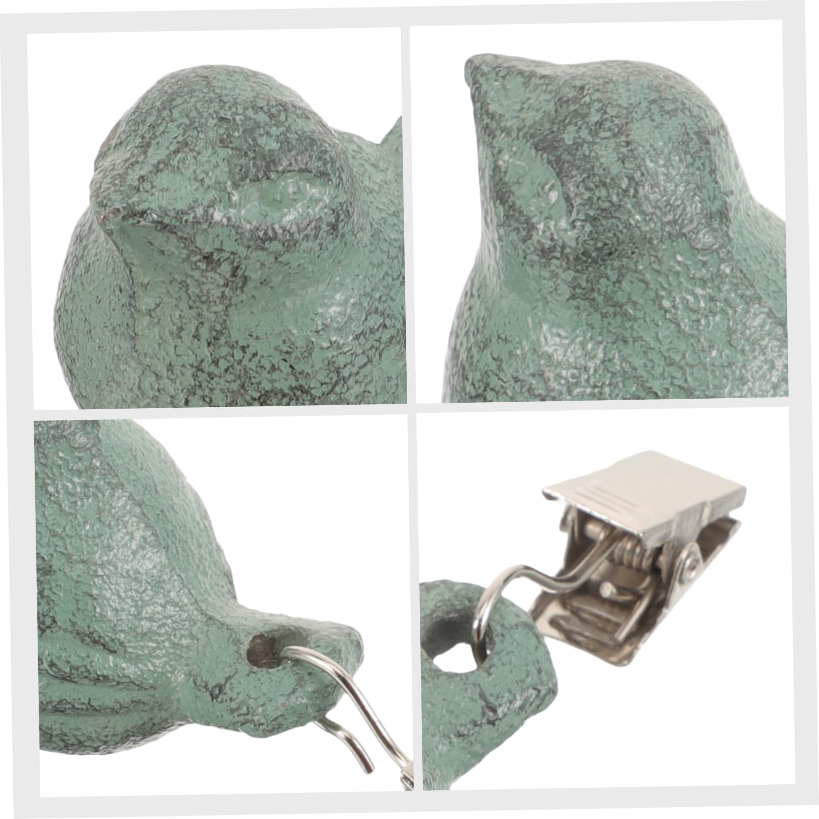 Zerodeko Set 4 Pezzi Fermatovaglia da Tavola in Metallo Verde a Forma di Volatile, Clip Decorativi Creativi, Lisci Senza Sbavature per Picnic e Arredi da Esterno