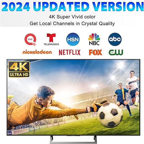 Miniatura 5 de Antena de orejas de conejo Recepción de largo alcance con amplificador Antena de TV para Smart TV Interior, Antena HD para TV Interior 4k, Antena