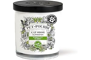 p00ph Pet Odor Eliminator Candle, Purrfectly Bamboo, 7.5 Oz