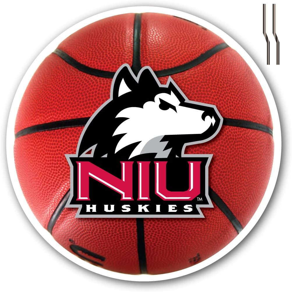 VictoryStore Yard Sign Outdoor Lawn Decorations: Northern Illinois University Basketball Shaped Plastic Yard Sign with Stakes