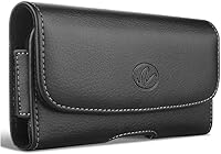 Vista 1 de Funda horizontal compatible con Apple iPhone SE 2022, SE 2020, iPhone 8 o iPhone 7, una funda de transporte de cuero con trabillas para cinturón