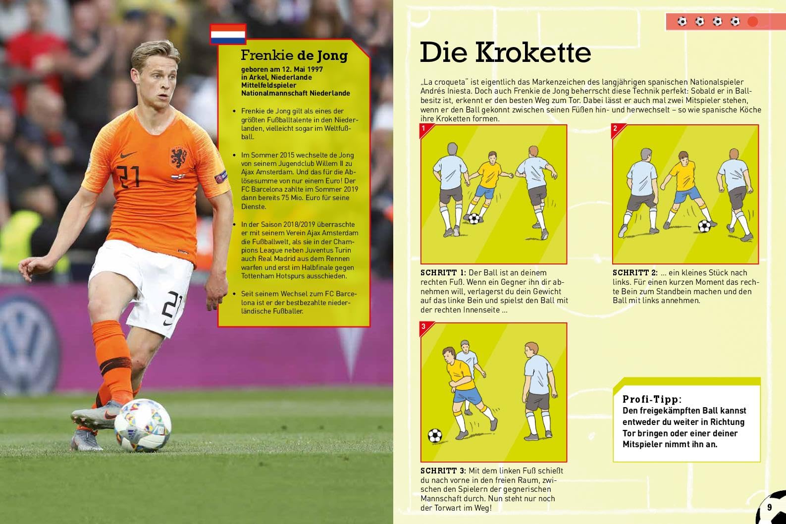 Die besten Fußballtricks I Fussball Buch für Kinder ab 7 Jahren: Mit Poster. Dribbeln, passen, schießen - Geschenk für Jungen + Mädchen