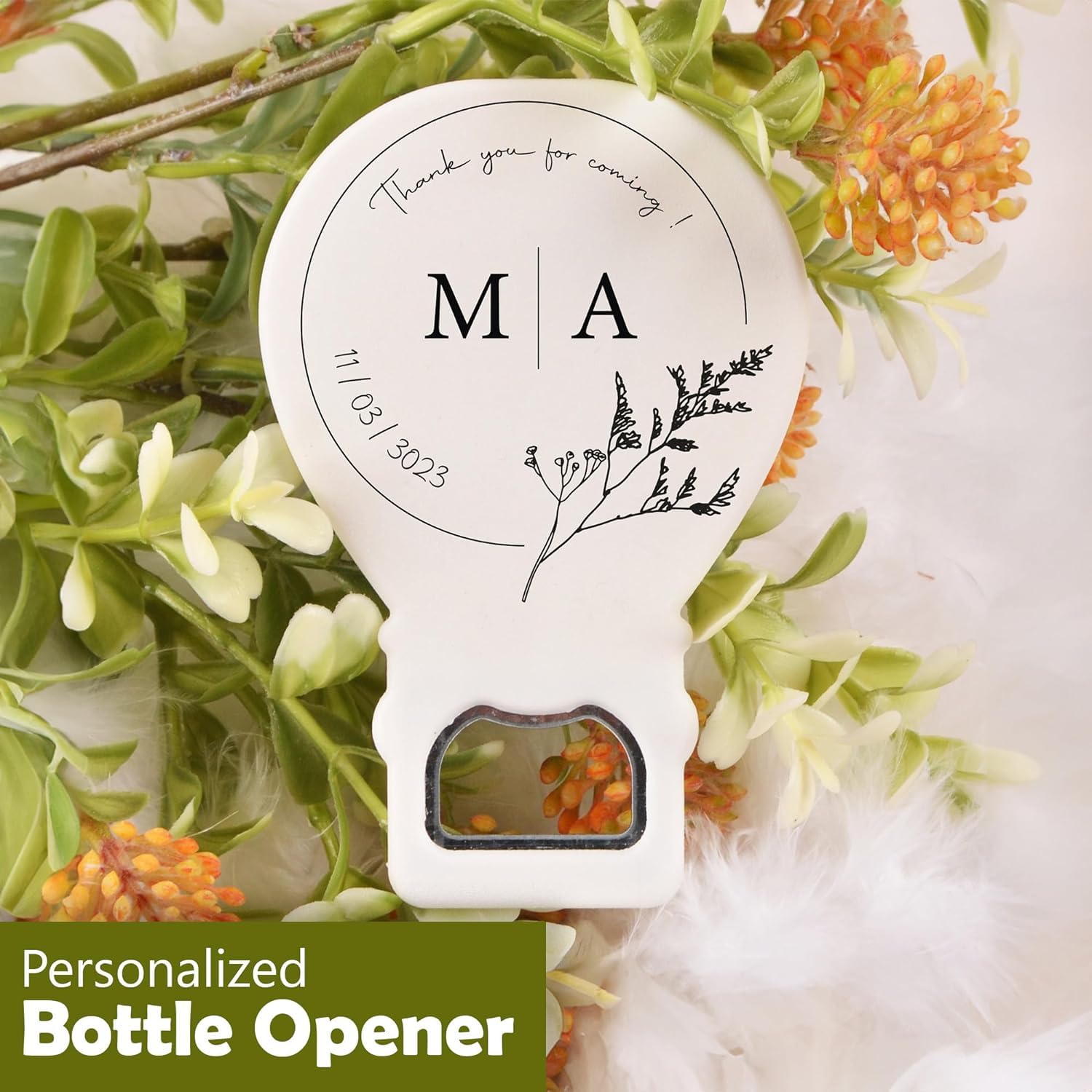 30er Set personalisierte Flaschenöffner zur Hochzeit, Hochzeitsgeschenke für Gäste, Individualisierbares Hochzeitsgeschenk, Einzigartiges Design zur Hochzeit, Wedding Magnet Favors