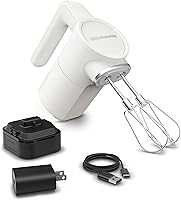Vista 1 de KitchenAid Go Cordless Hand Mixer - battery included, KHMR762, Porcelain White