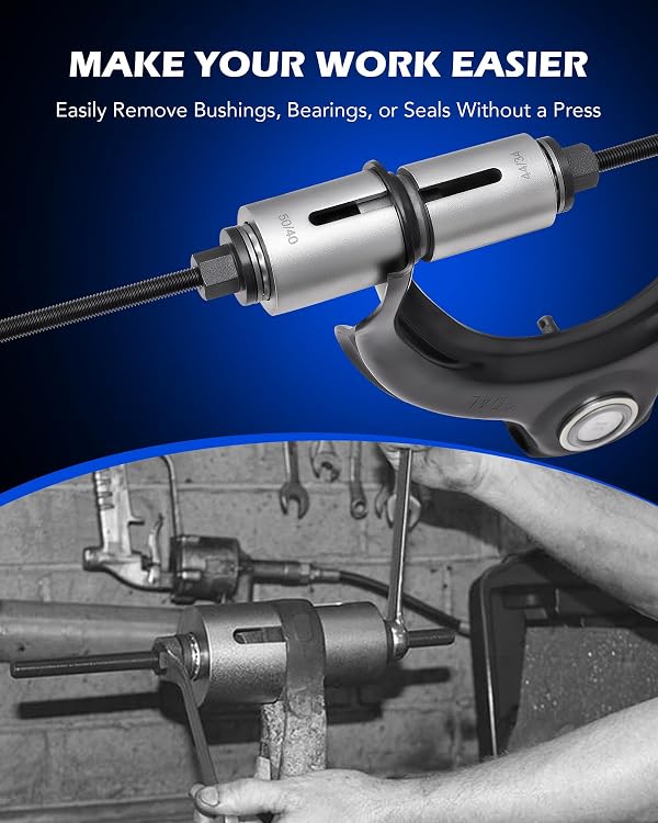 OMT Bushing Press Kit, Pull and Press Sleeve Kit with 5 Pulling Spindles by Orion Motor Tech - Image 2