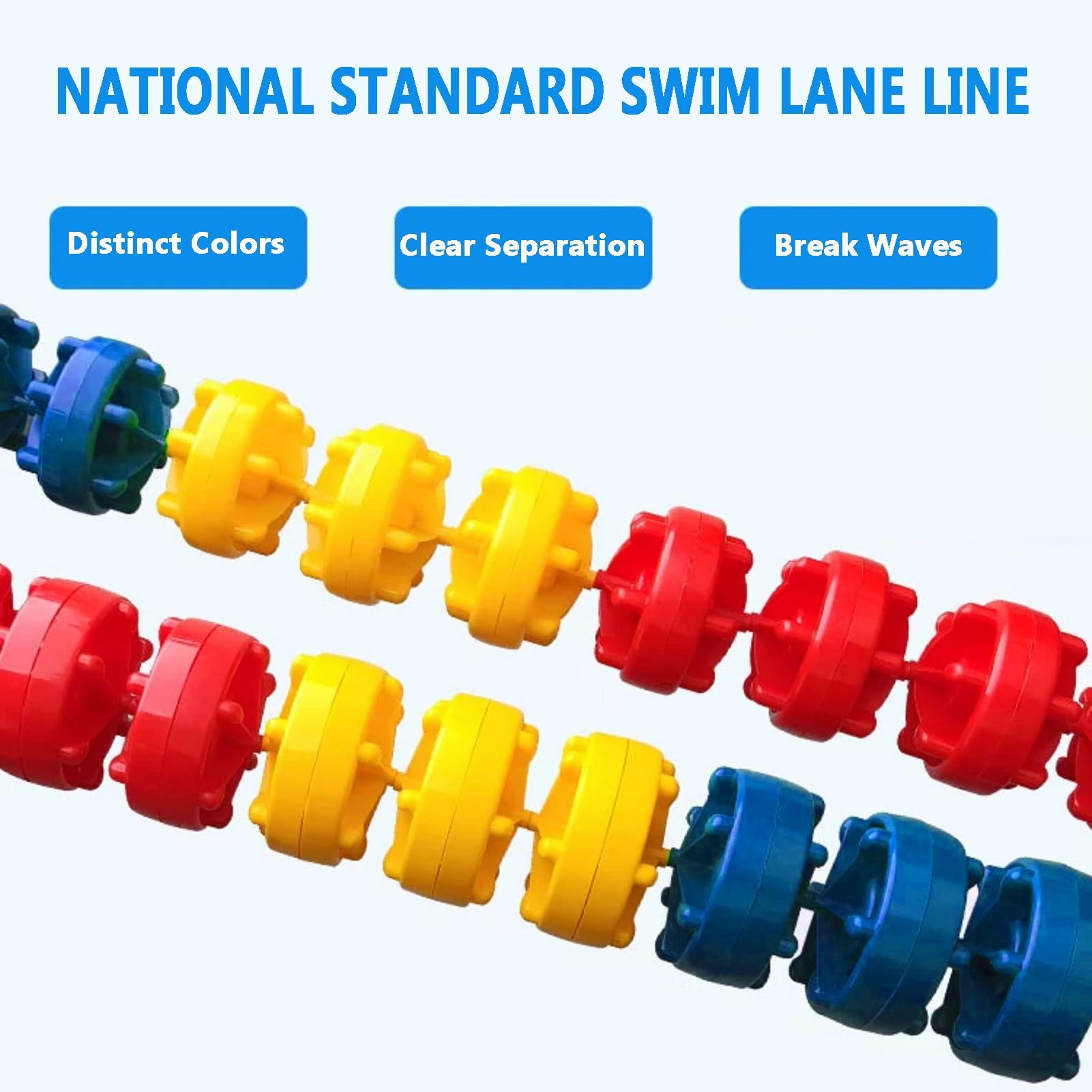 Generisch Diese Schwimmbahntrennwand mit effektiver Sichtlinie eignet Sich für Tiefe und Flache Innen- und Außenbecken (Stahl, 18 m/59 Fuß).