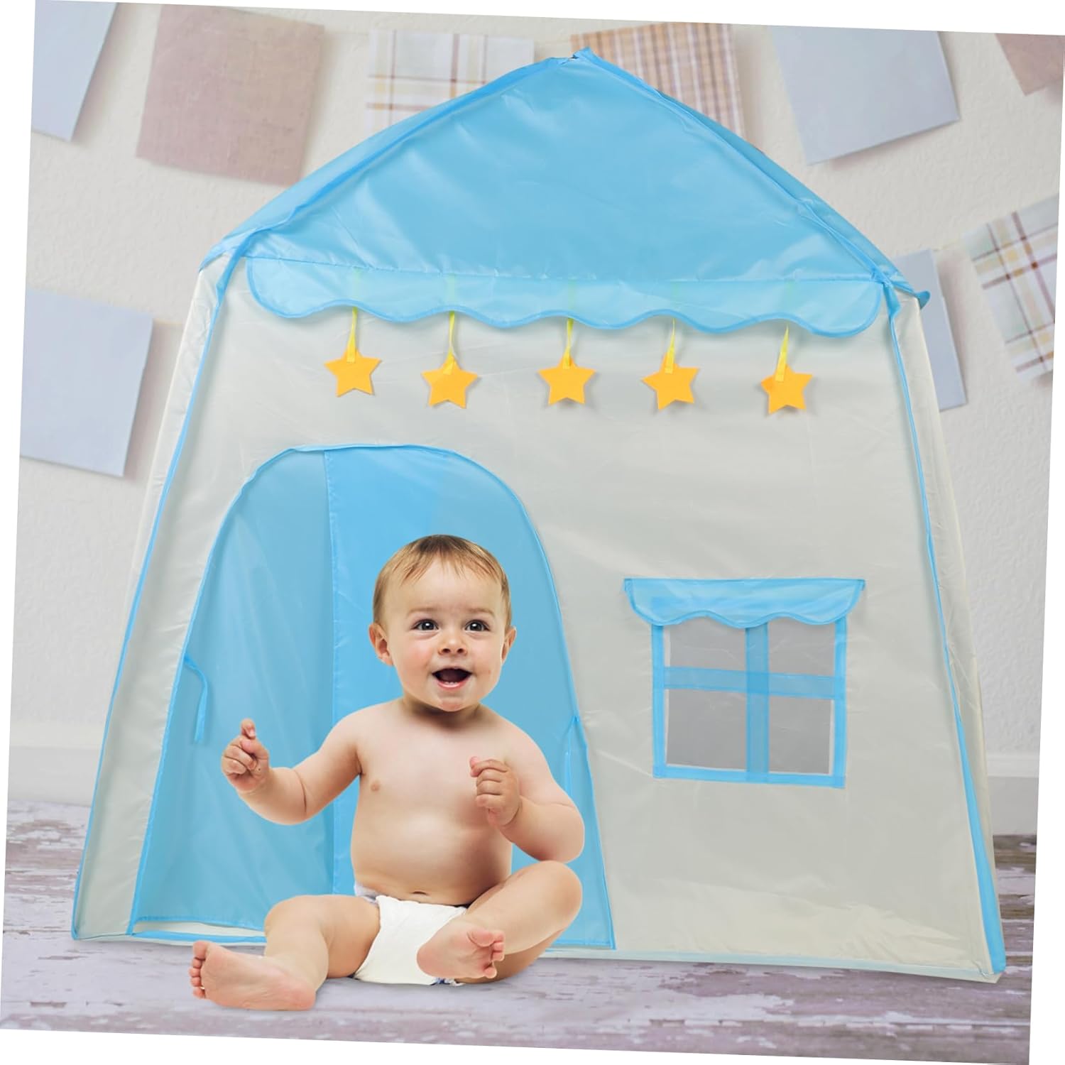 KICHOUSE Boy Girl Princess Castle Play Tent Foldable Indoor Game House for Boys Girls Breathable Material Easy Installation Floral Design