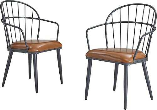 Miniatura 6 de Christopher Knight Home Drats - Juego de 2 sillas de comedor, silla de comedor tapizada de piel sintética, silla de cocina tapizada de piel