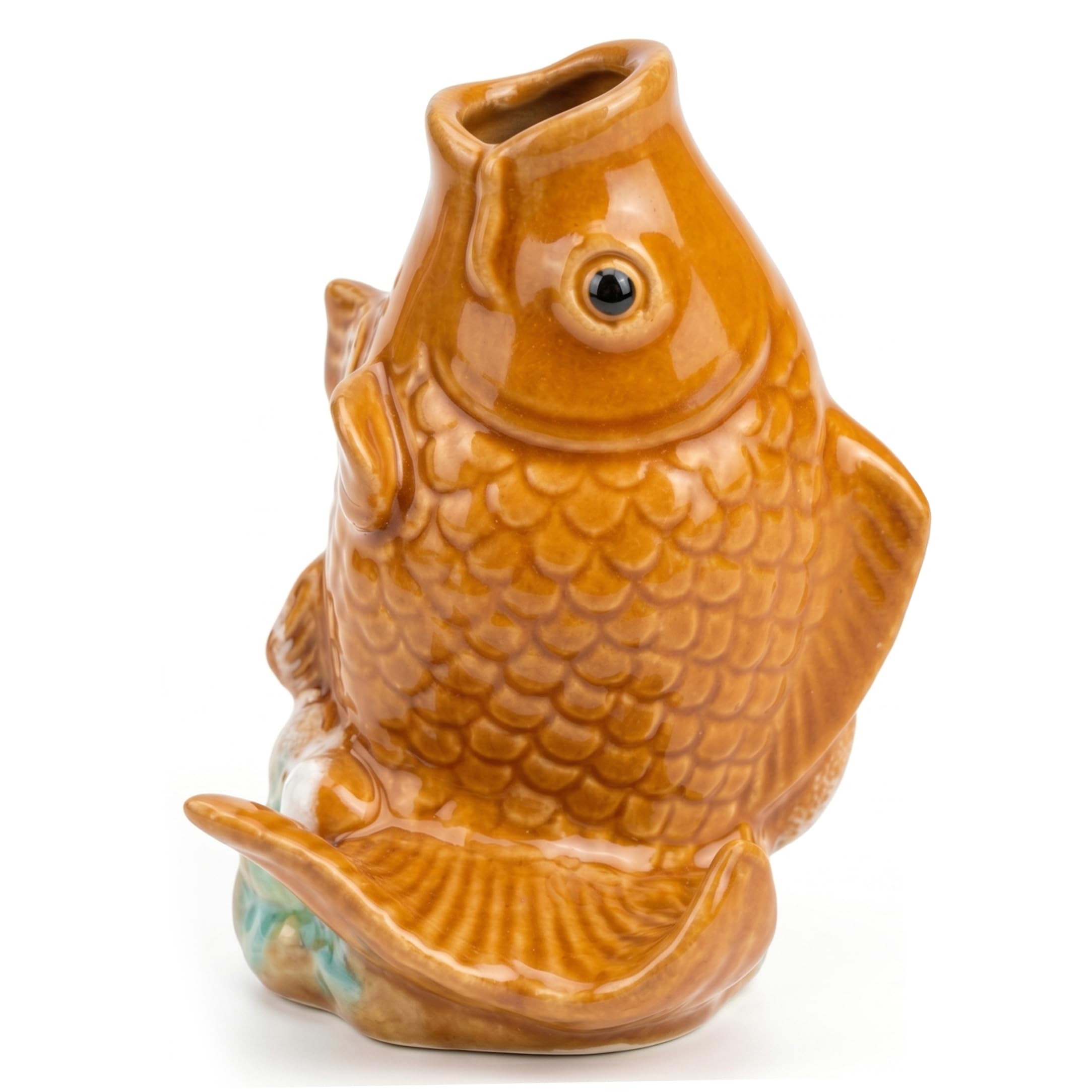 Gemuseeee Style 2 Ceramic Koi Fish Pond Spitter Lifelike Water Fountain Spout For Small Ponds Gardens & Pools Pond Spitter, Fountain, Spitters For Small Ponds, Spitters, Ceramic Koi Fis
