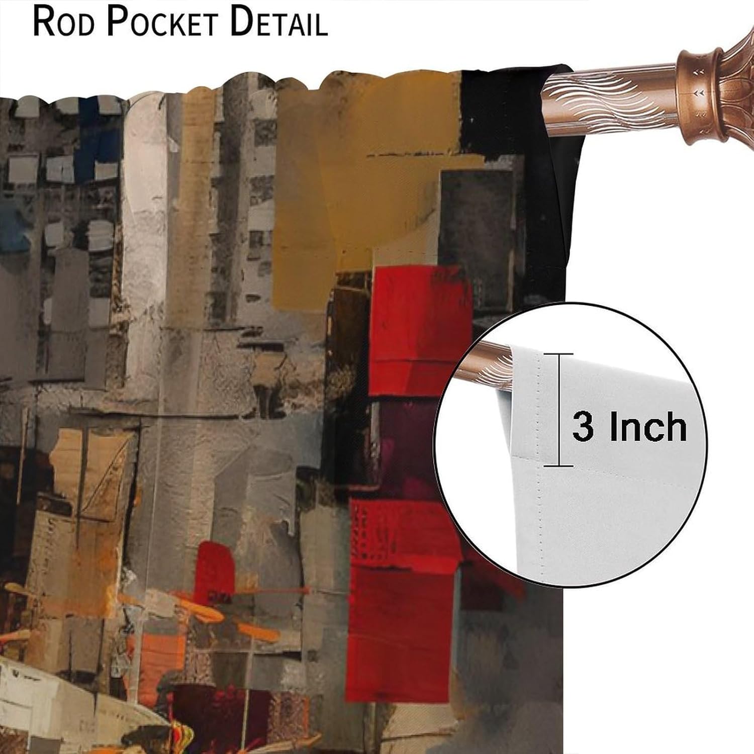 Violin Music Blackout Curtains, Abstract Art Orchestra Cello Piano Window Drapes Print for Boys Girls Music Room Living Room, 52x96in