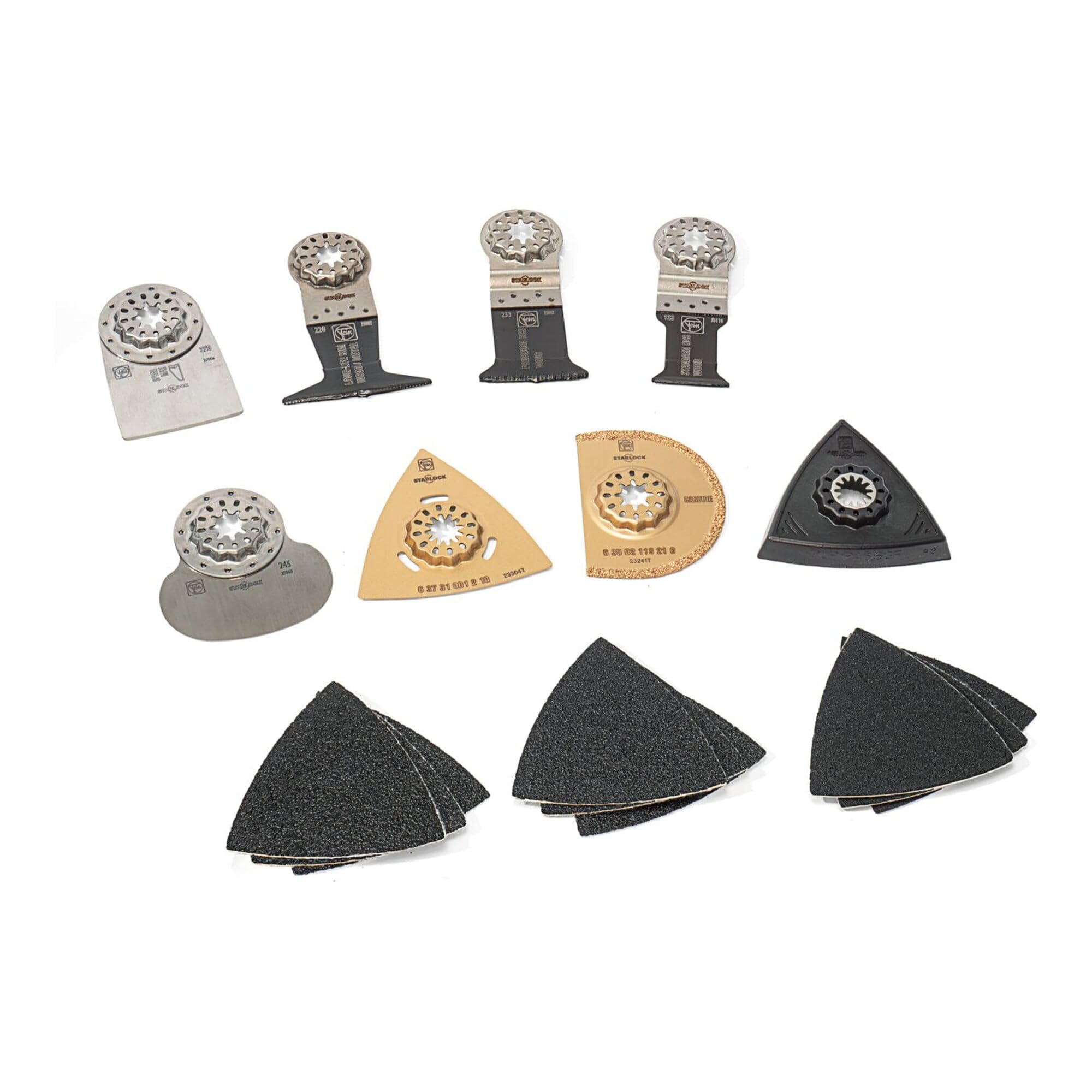 FEIN Starlock PLUS Ultimate Set 23 profesjonalne akcesoria do piłowania, szlifowania, cięcia, skrobania, przycinania i golenia – nasadka Starlock Plus