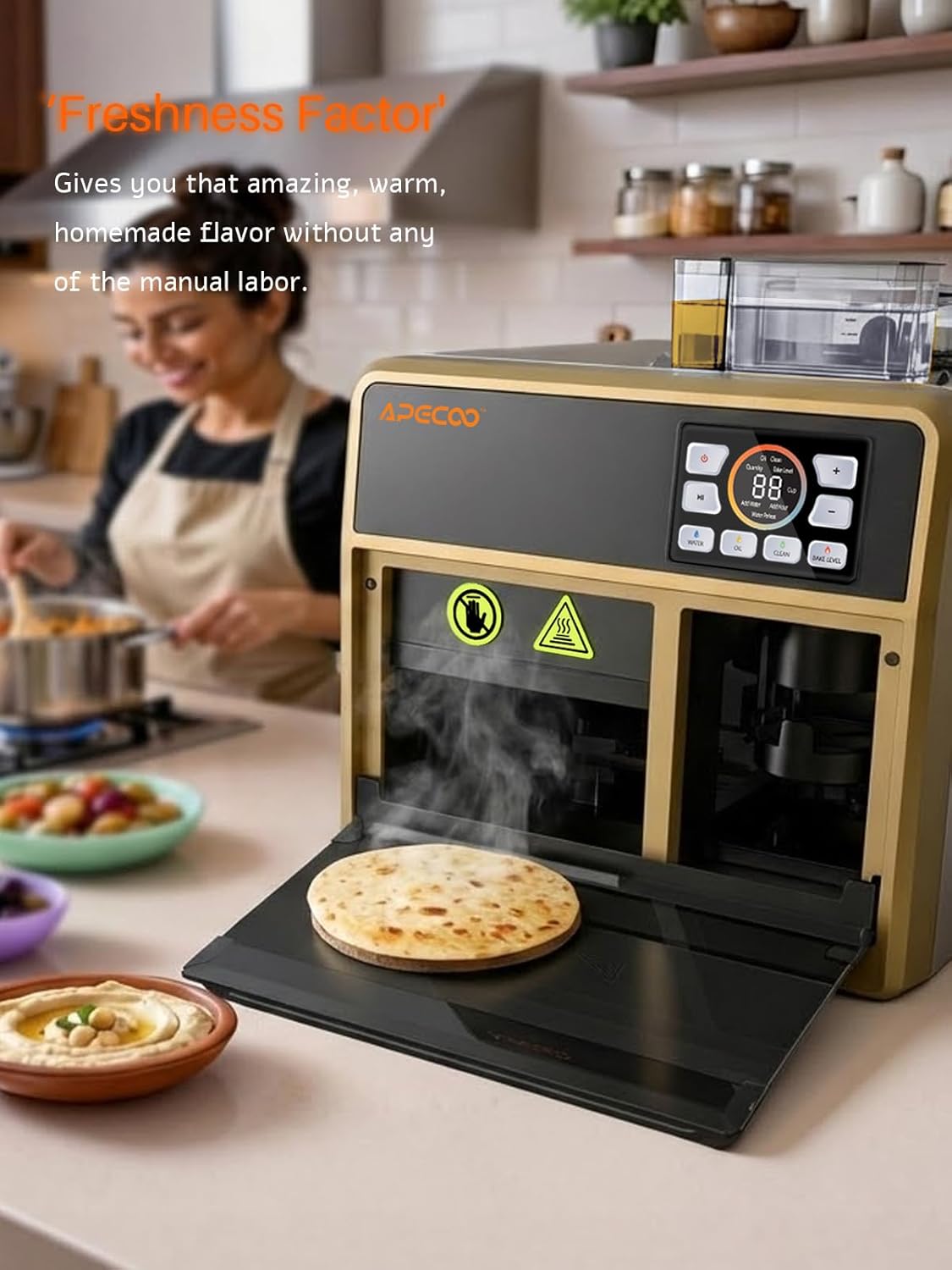 Fully Roti Maker, Automatic Chapati Maker,Roti & Chapati Maker, With 3 Temperature Settings, ElectricMachine for Chapati/Paratha/Tortilla/Thin Pancakes/Crepes