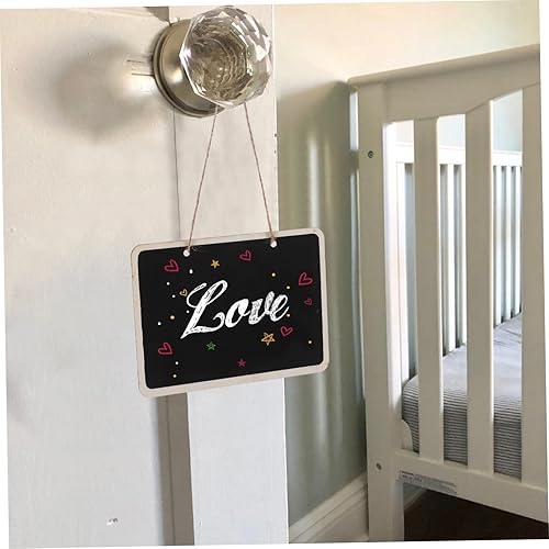 Miniatura 2 de DECHOUS Mini pizarras de pizarra, 4 unidades, pizarra colgante de doble cara para bodas, niños y niñas, tablero de notas de jardín, 6.3 x 4.7 in