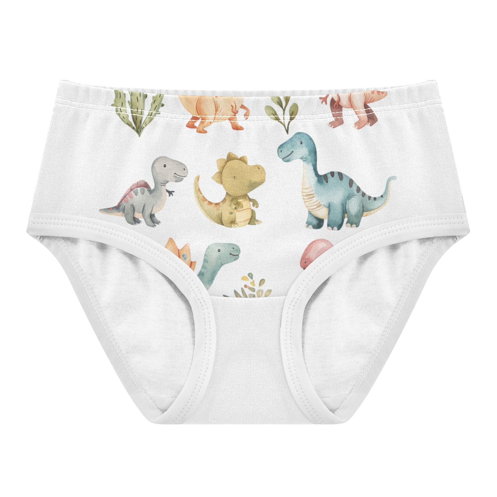 ALAZA Toddler Girls Cotton Hipster Underwear Soft Dinosaur Cartoon 2 2 Pack 2T