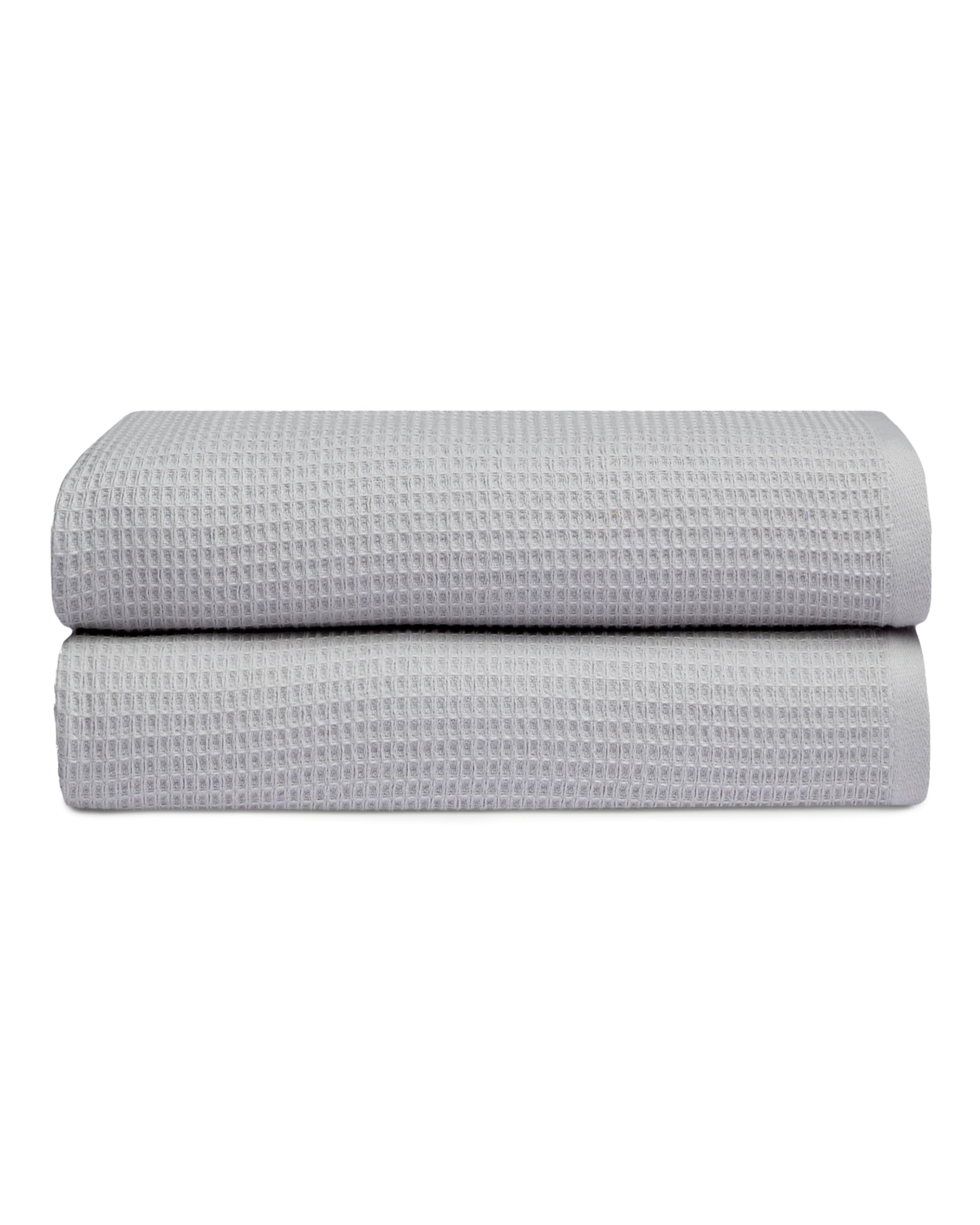 Cozy Earth Waffle Bath Towels - 60 Cotton 40 Viscose from Bamboo Bath Towels 30 x 58 Inches