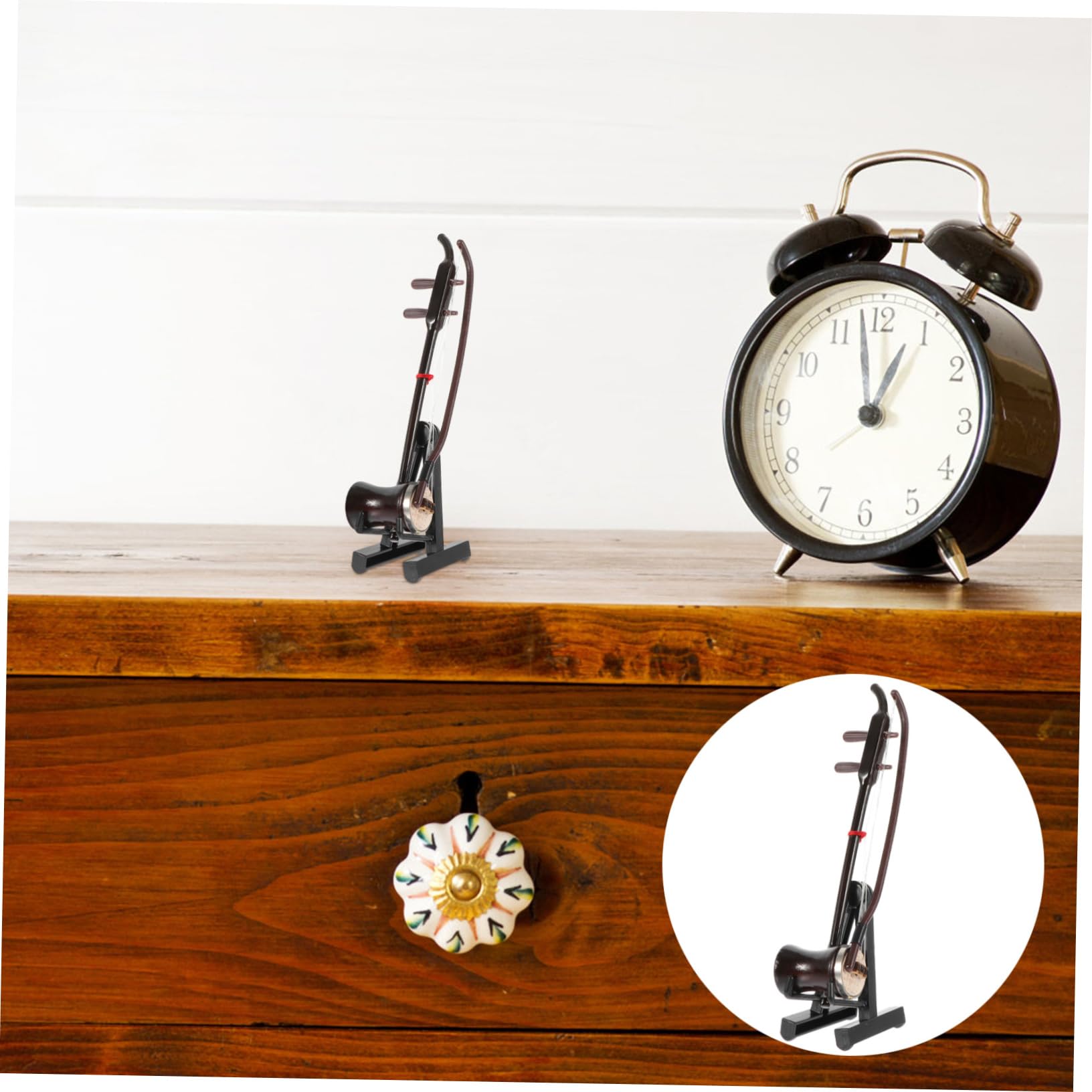 Garneck Figura de Erhu Miniatura de Madera, Adorno Realista y Elegante para Embellecimiento del Hogar, Juego de 1 Set Adecuado para Colección