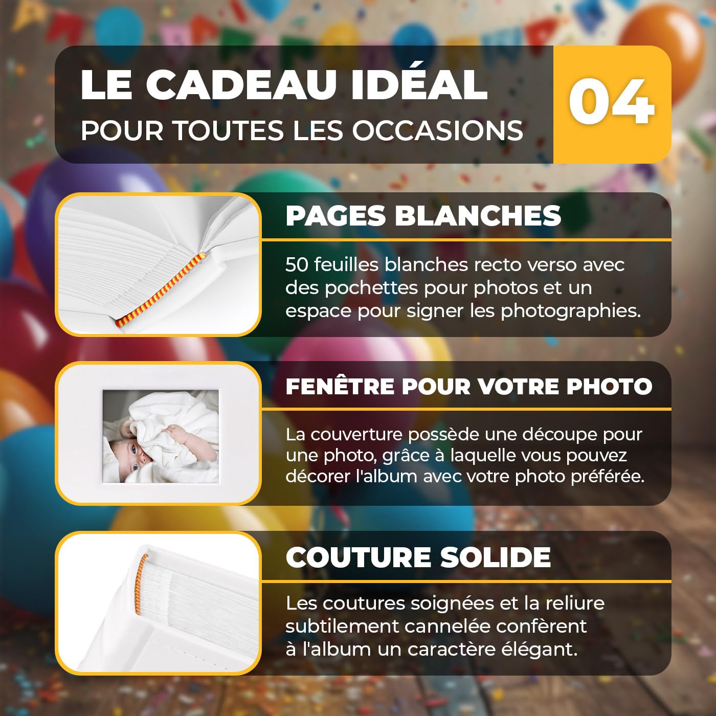Maverton Album Photo Bebe Personnalisable 10x15 Poche Ouvrable Couverture Livre Naissance Cadeau Enfants