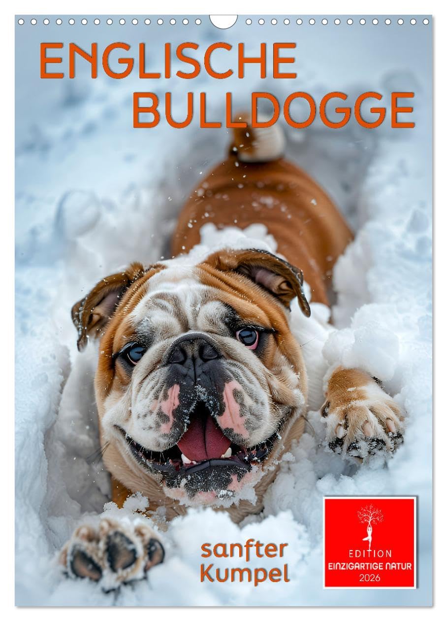English Bulldog - gentle buddy UK-Version (Wall Calendar 2026 DIN A3 Portrait), CALVENDO 12 Month Wall Calendar