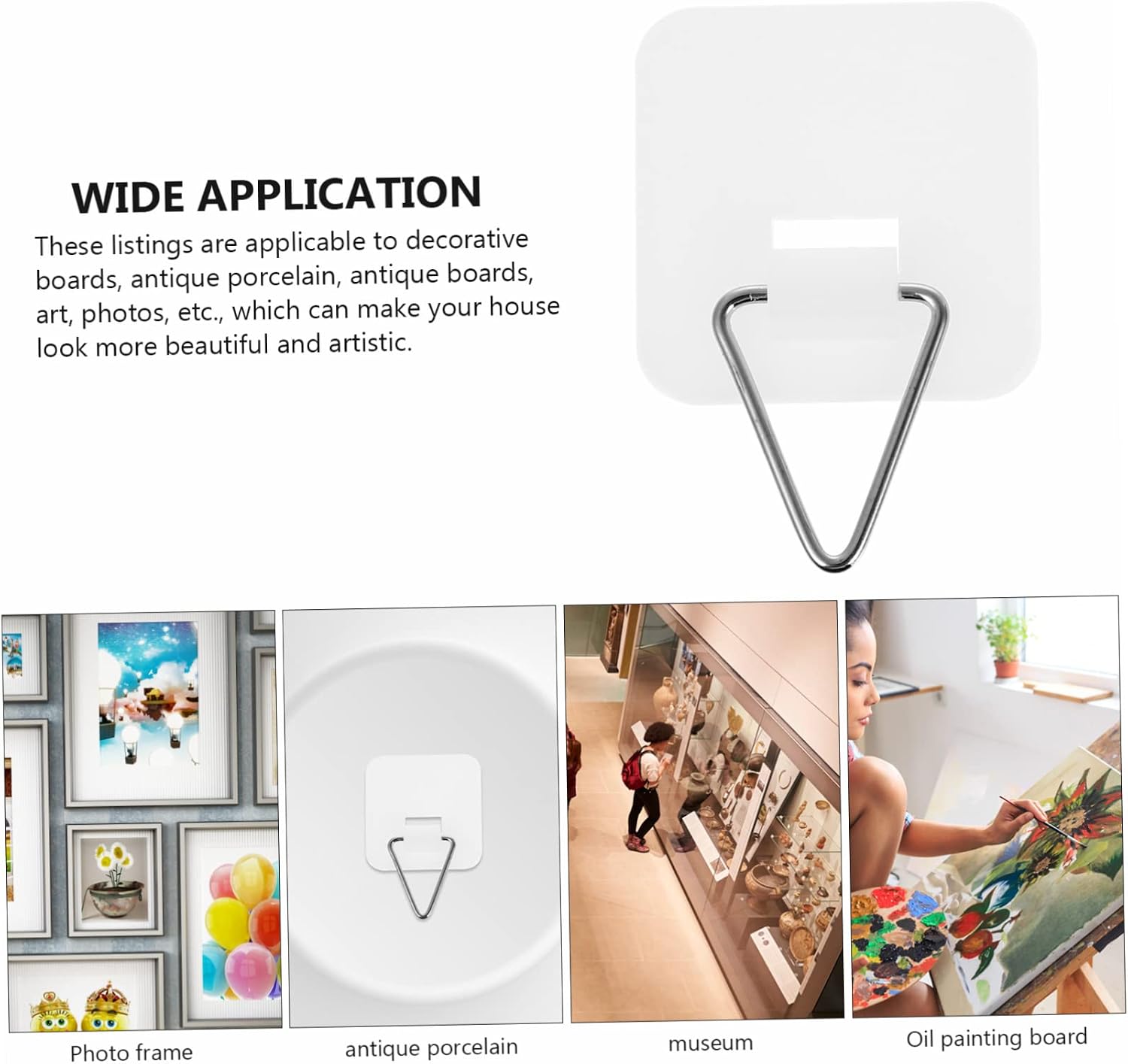 100pcs Invisible Plate Hangers for Vertical Display Multi-use Plate Holders Small Easy to Install Suitable for Home Decor and Organization