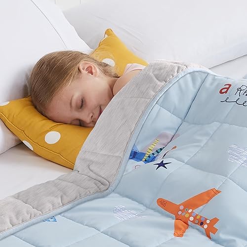 Miniatura 26 de HOSUKKO Manta con peso, manta pesada gris de 3 libras, manta transpirable (36 x 48 pulgadas, 3 libras)