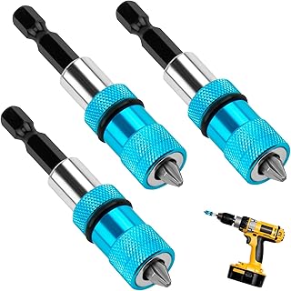 Set de 3 Puntas Atornillador Imantadas, Portapuntas Magnético para Paneles de Yeso, Punta Pladur con Diseño Ajustable, Compatible con Atornilladores Inalámbricos y Taladros Manuales
