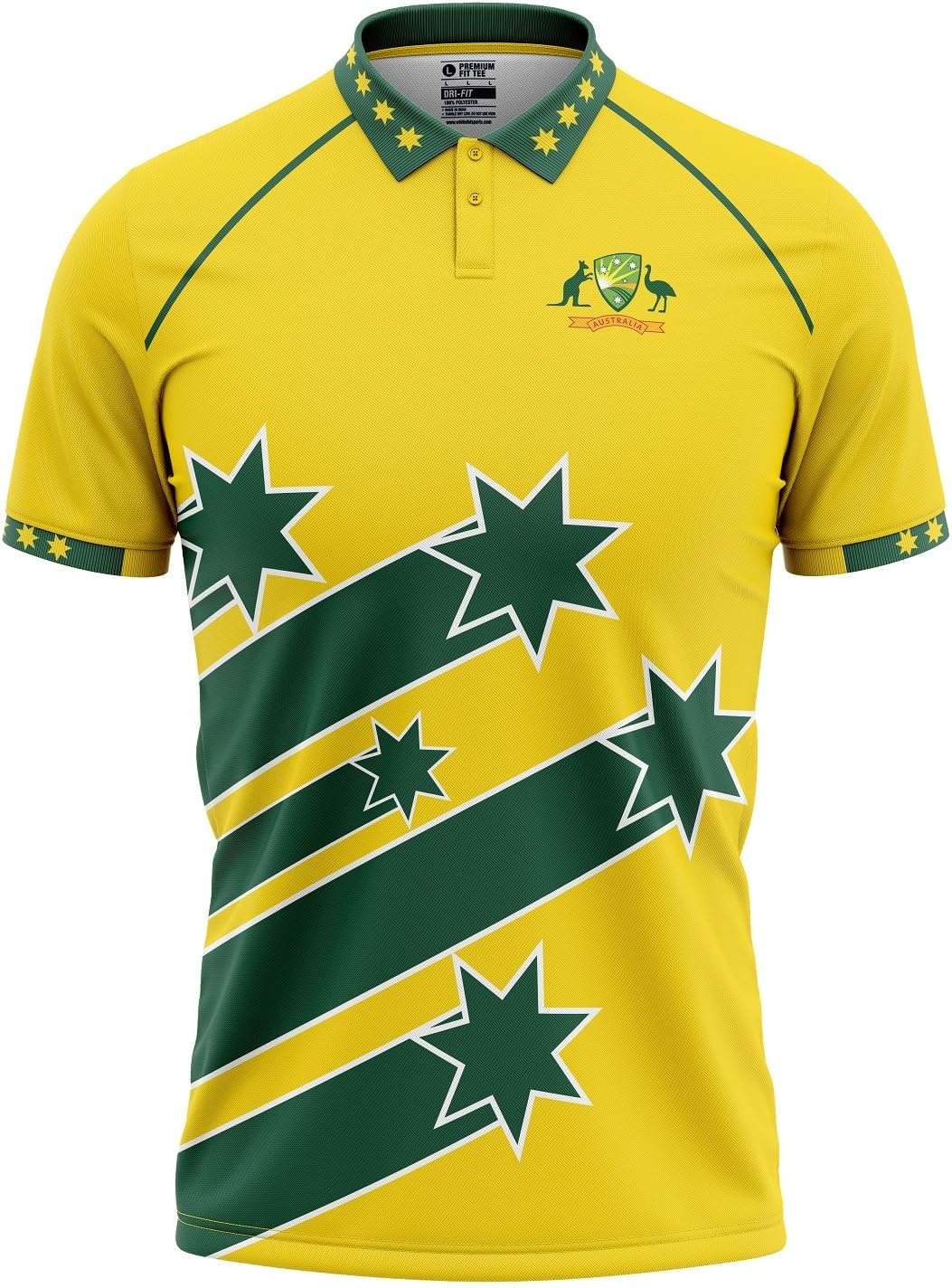 Australia Retro 1992 ICC Cricket World Cup Fan Jersey (1992 - X-Small-36)