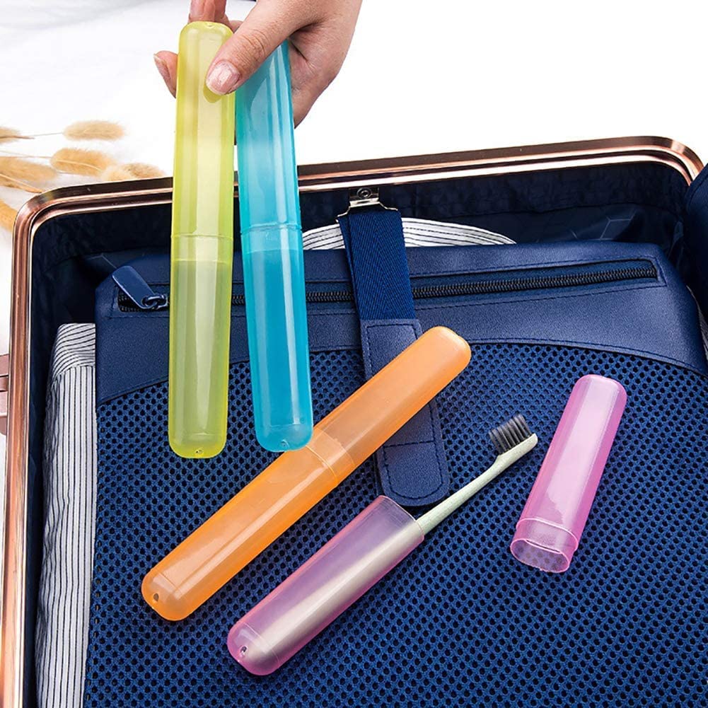 G.Fidel Travel Toothbrush Case Holder, Breathable Portable Toothbrush Container, Clear Toothbrush Holder for Home Trip Camping for Traveling Kit for Kids and Adult Toothbrush Covers (Pack of 4) 2