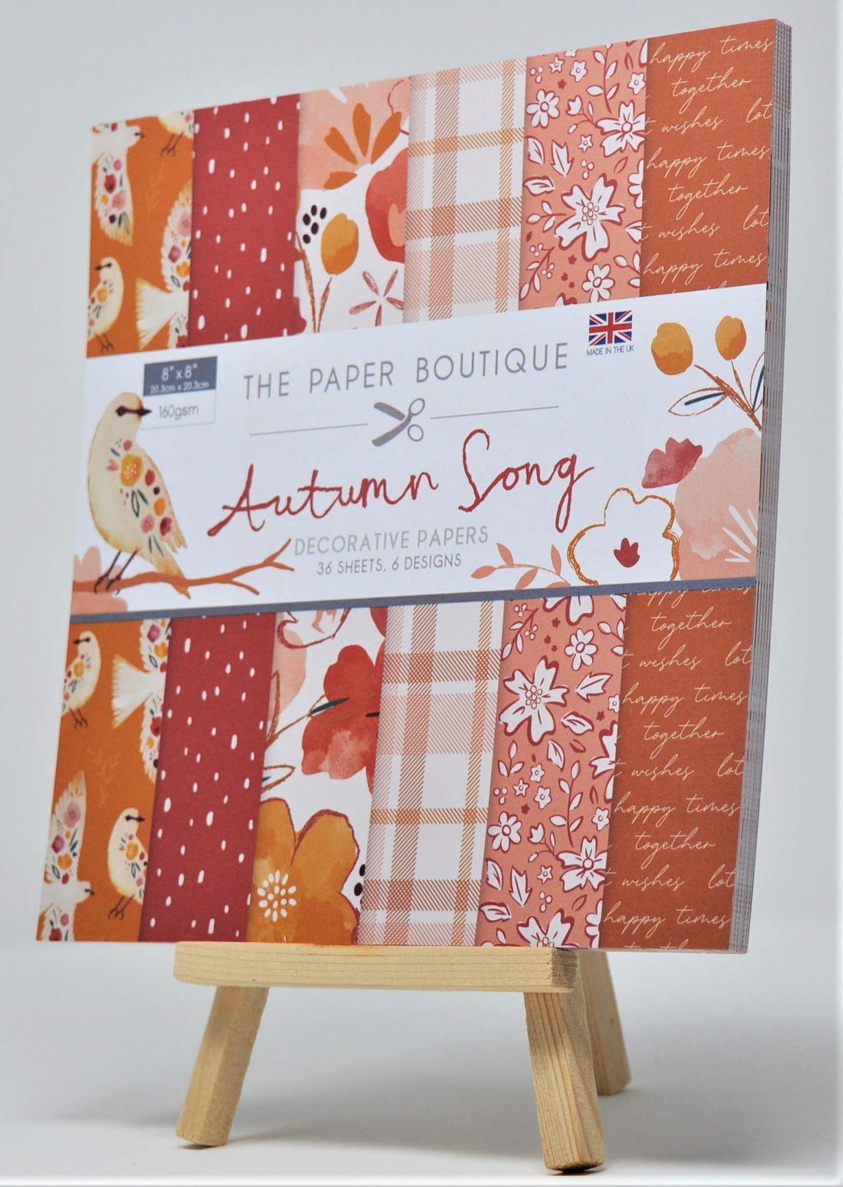 The Paper Boutique Brown Shades Autumn Song-Paper Pad, 8 X 8 Inch, Pb1463