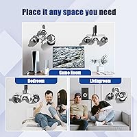 Vista 4 de Sehawei Soporte de pared para PS VR2, PS VR2, soporte de montaje en pared todo en 1, soporte de almacenamiento de acero resistente, para almacenar