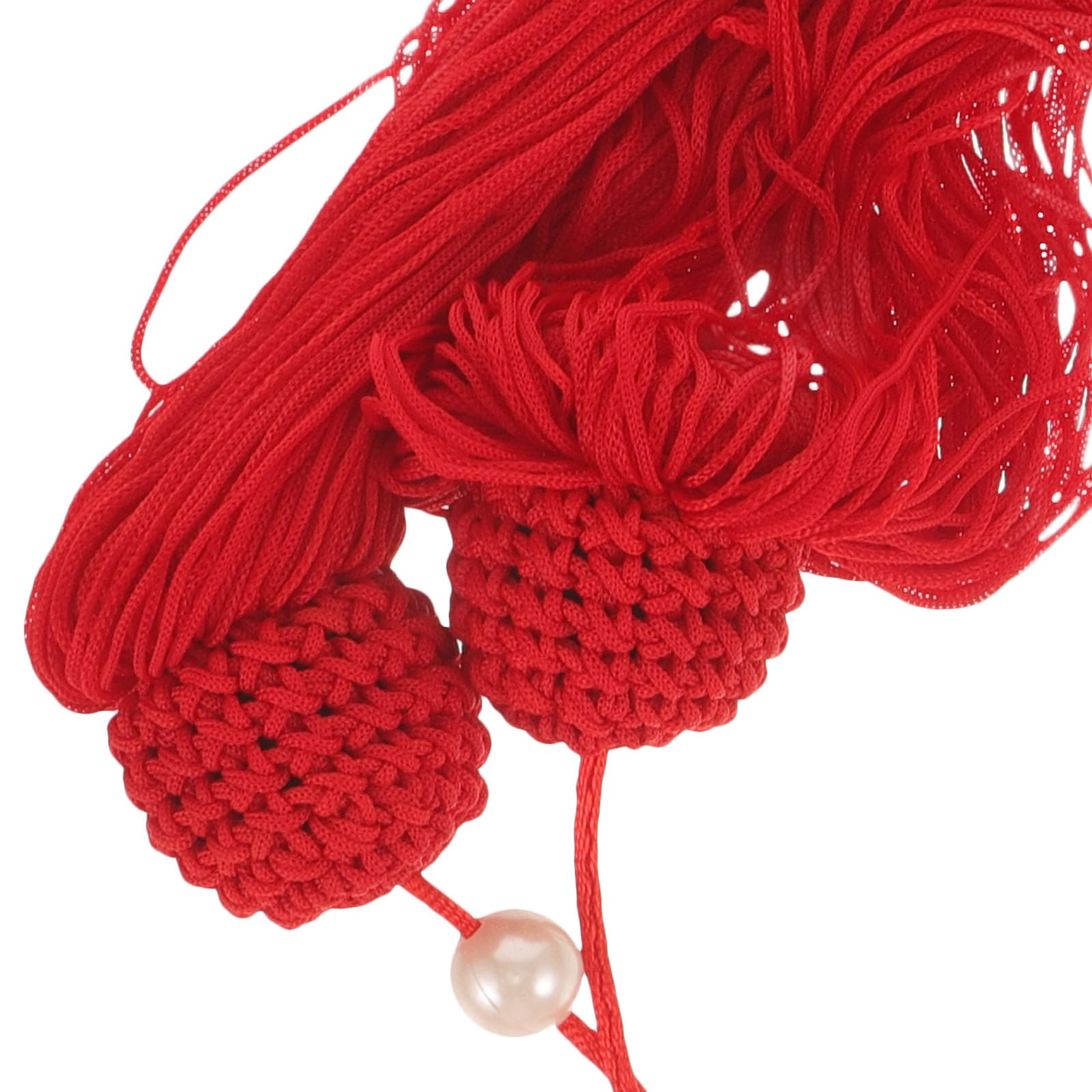 Borla Roja para Espada de Tai Chi Material de Tela y Sujeción Segura para Decoración de Artes Marciales y Equipo de Entrenamiento