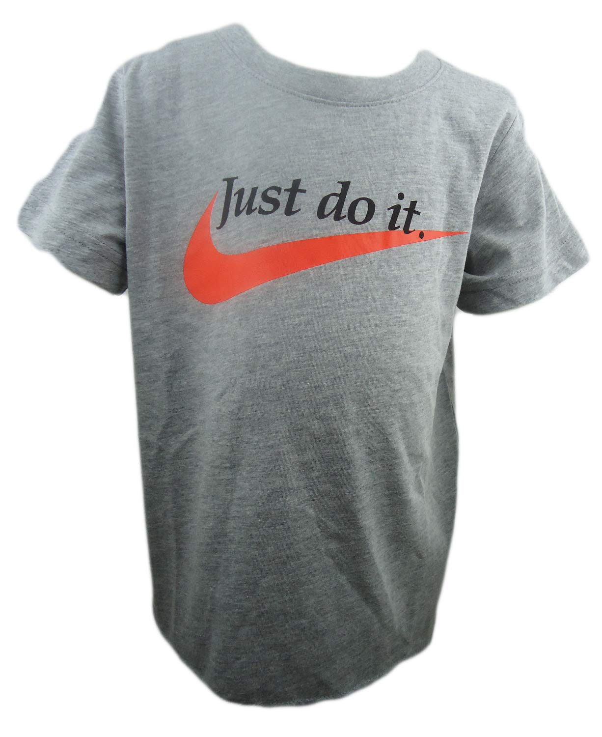 Nike Boys' 'Just Do It' Graphic Jersey (6 Little Kids, DK Grey Heather)
