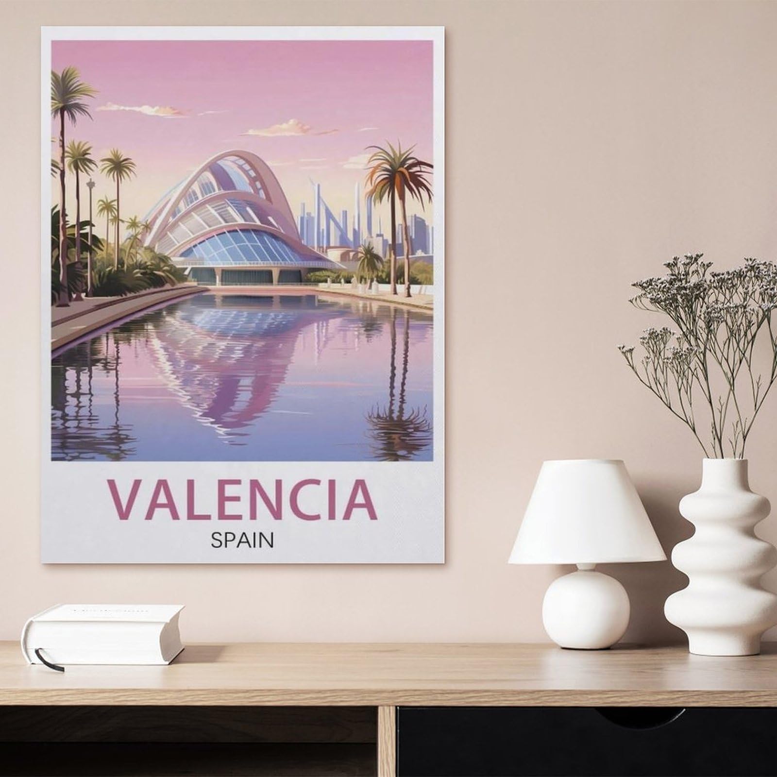 1000 Puzzles Für Erwachsene，Valencia Spanien Vintage-Reiseposter，Freizeit Unterhaltung Kinder Spielzeug Zuhause Dekoration Art（75x50cm）-AL76