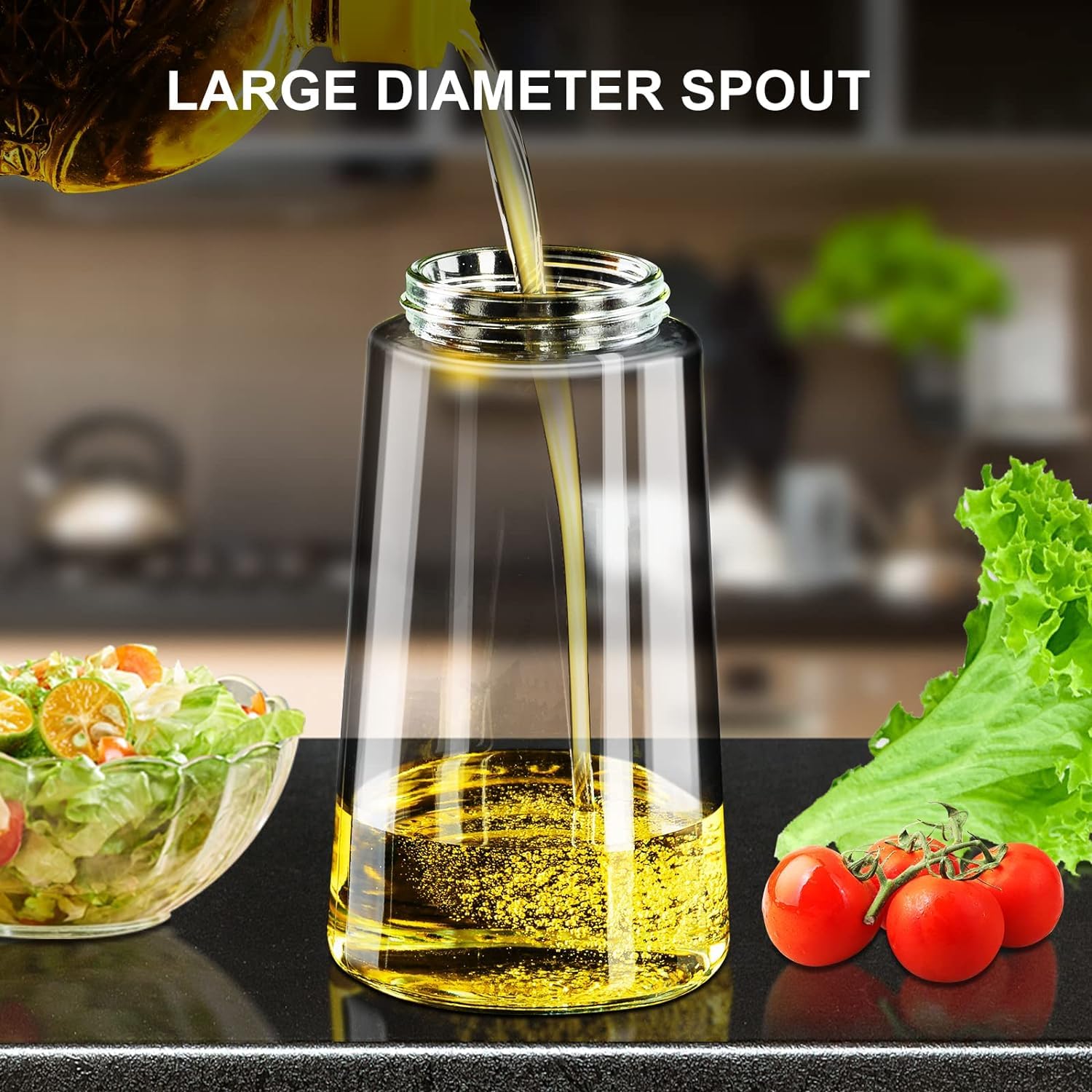 Slyford 500ml 2 in 1 Olive Oil Sprayer and Oil Dispenser Bottle for Kitchen, Glass Oil Bottle with Premium Nozzle, Oil Sprayer for Air Fryer, Salad,BBQ,Roasting (Multi Color) (Pack of 1) 4